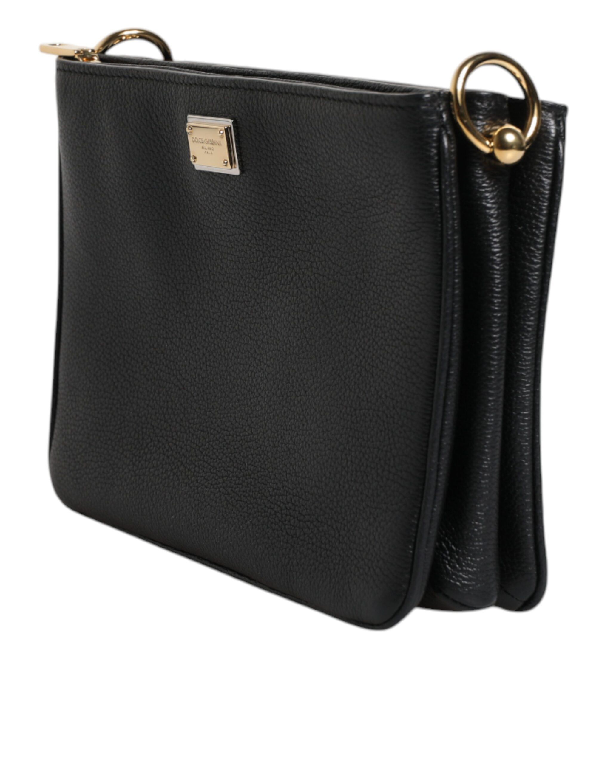 Grain Leather Logo Plaque Clutch Women's Bag (Pre-Owned) - Dolce & Gabbana - Modalova