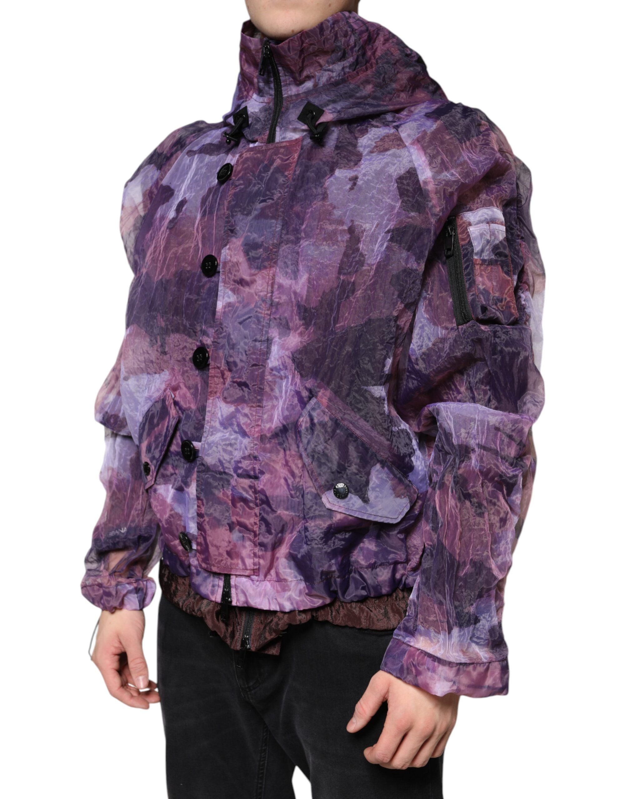 Camouflage Hooded Men Blouson Men's Jacket - Dolce & Gabbana - Modalova