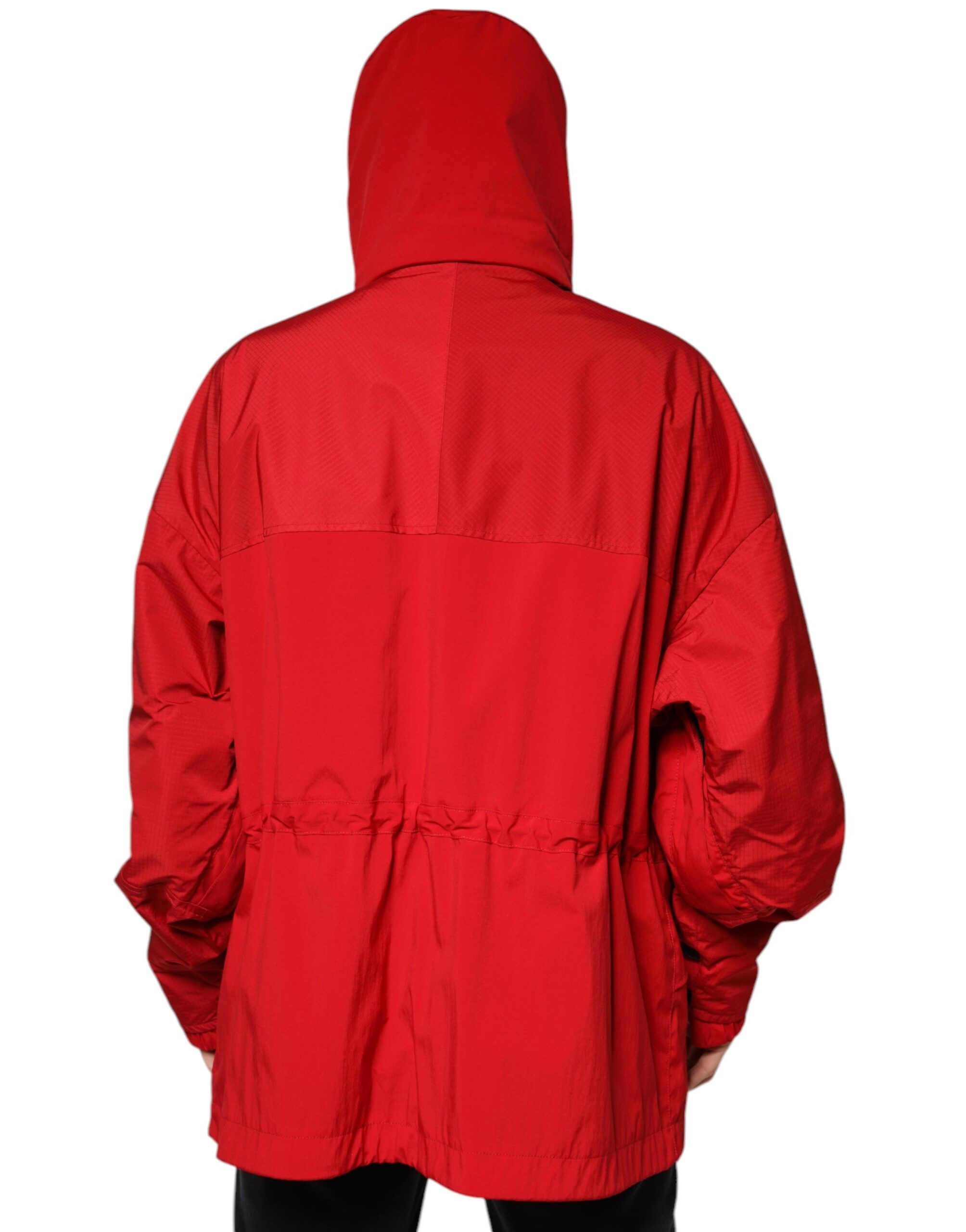 Nylon Hooded Men Full Zip Parka Men's Jacket - Dolce & Gabbana - Modalova