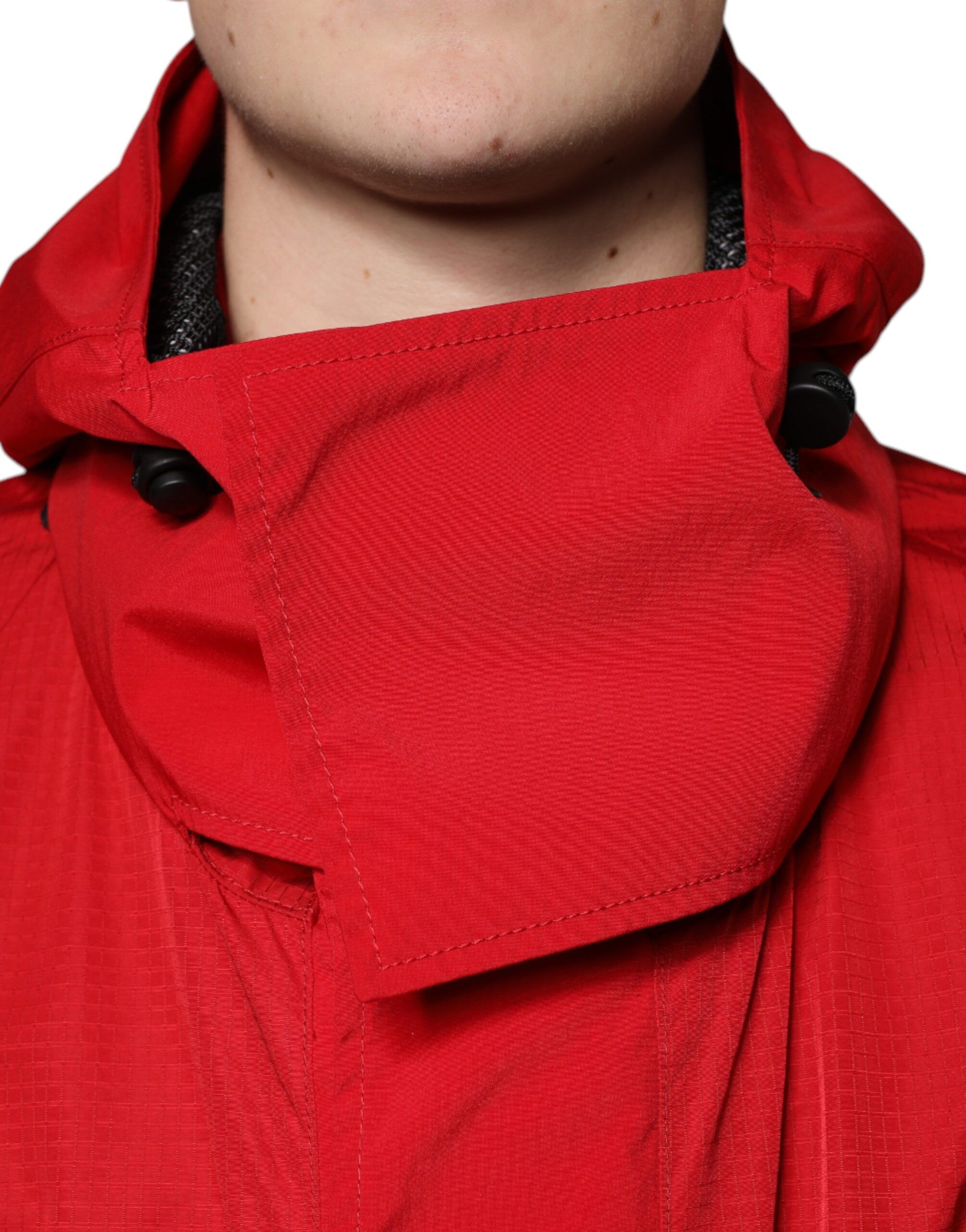 Nylon Hooded Men Full Zip Parka Men's Jacket - Dolce & Gabbana - Modalova