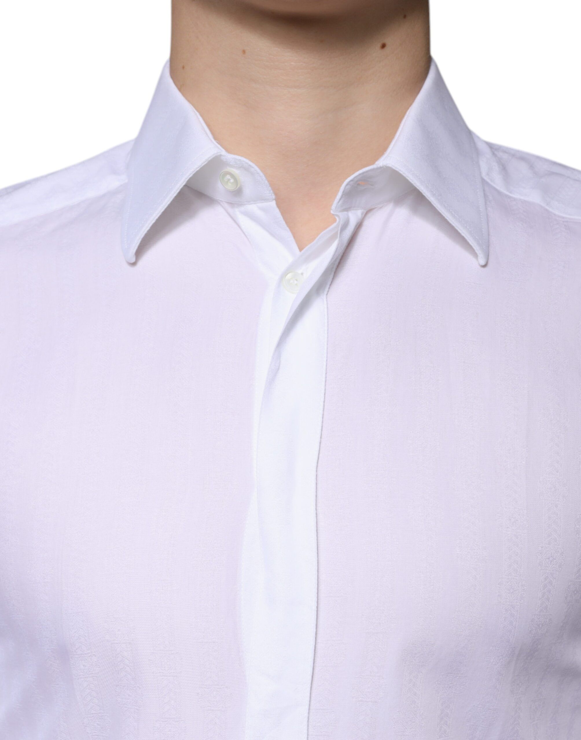 Cotton Formal Men GOLD Dress Men's Shirt (Pre-Owned) - Dolce & Gabbana - Modalova