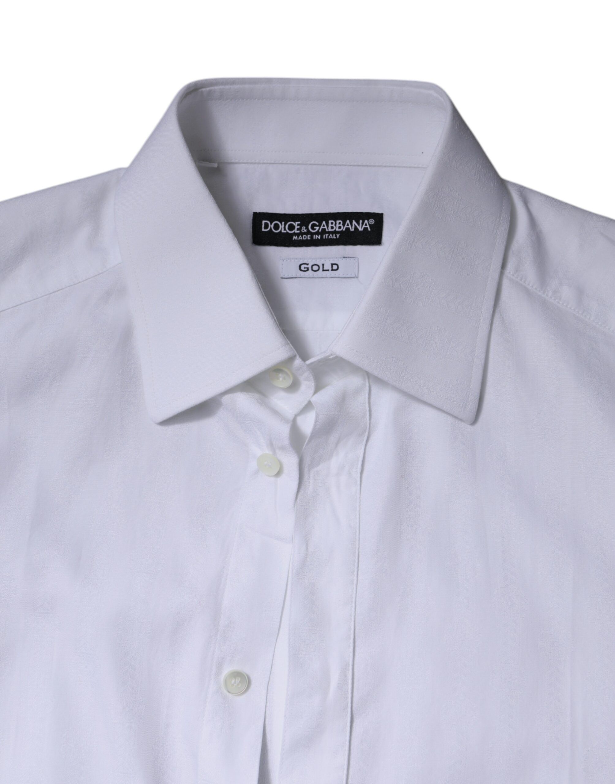 Cotton Formal Men GOLD Dress Men's Shirt (Pre-Owned) - Dolce & Gabbana - Modalova