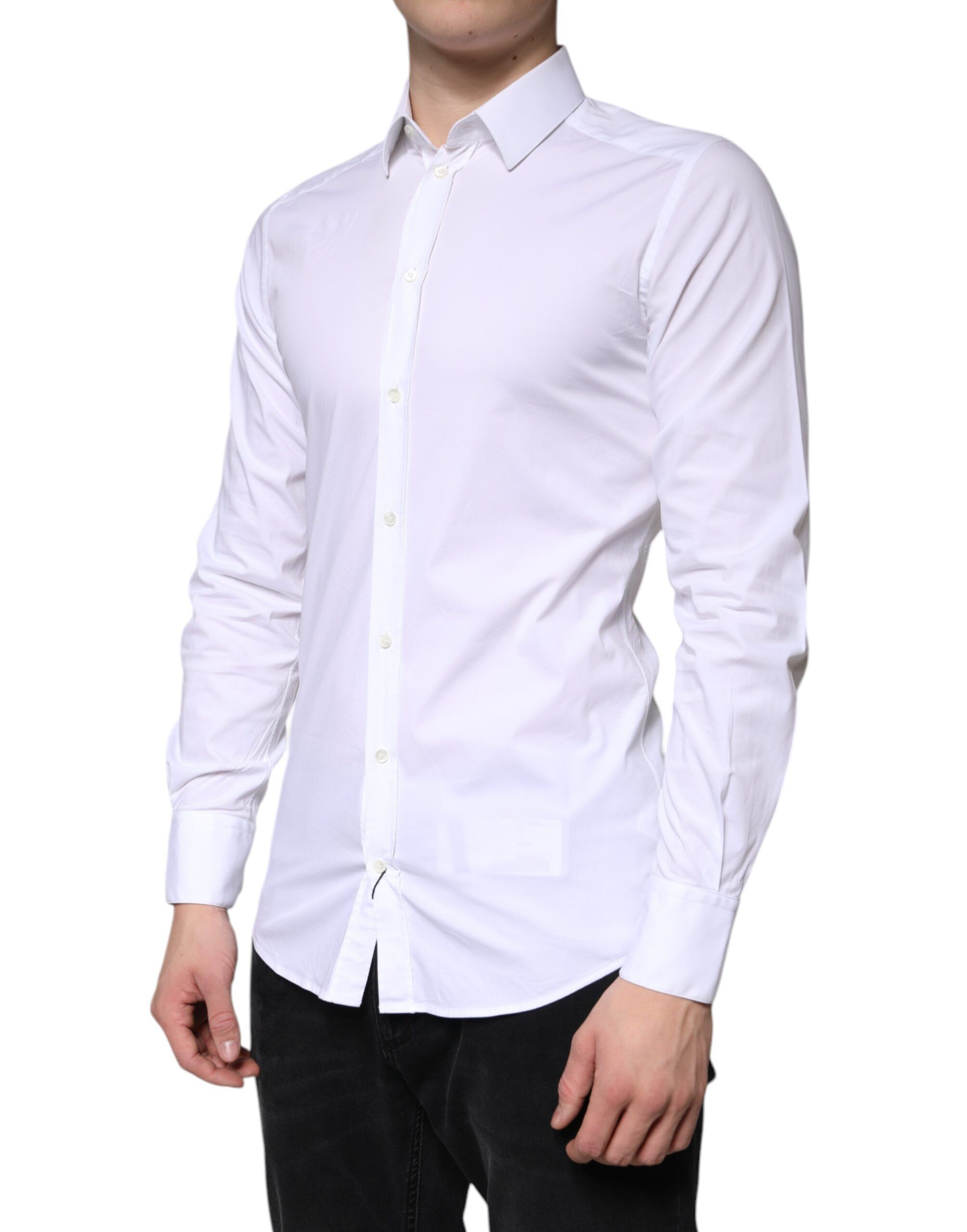 Cotton Formal Men GOLD Dress Men's Shirt (Pre-Owned) - Dolce & Gabbana - Modalova