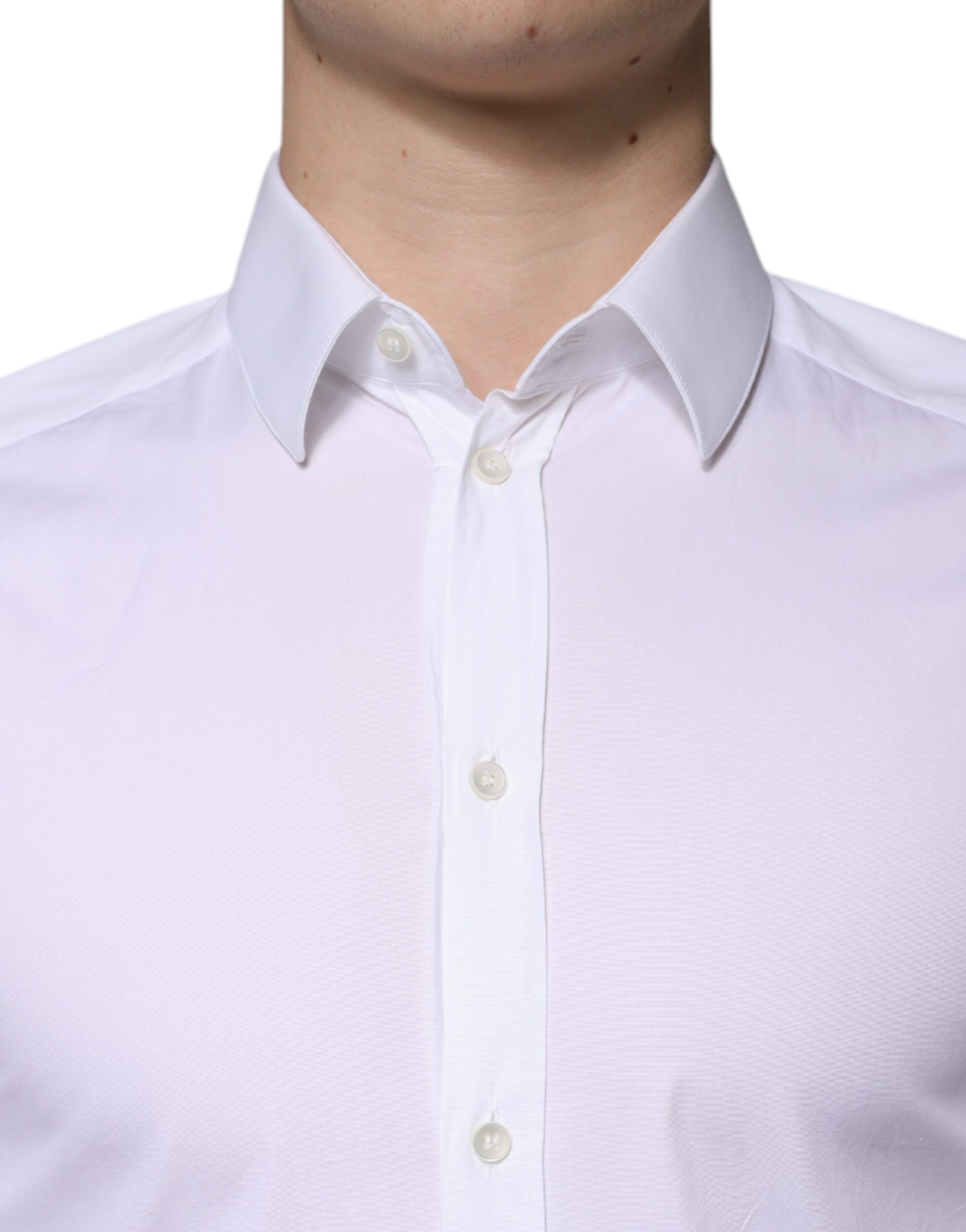Cotton Formal Men GOLD Dress Men's Shirt (Pre-Owned) - Dolce & Gabbana - Modalova