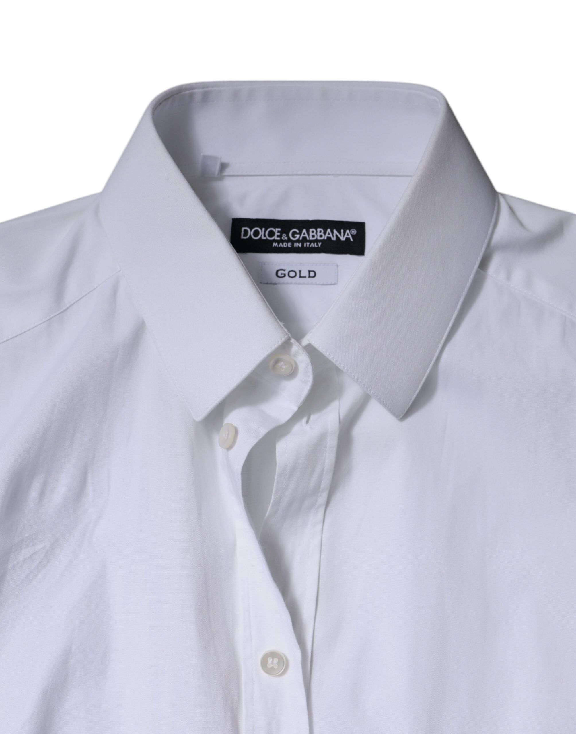 Cotton Formal Men GOLD Dress Men's Shirt (Pre-Owned) - Dolce & Gabbana - Modalova