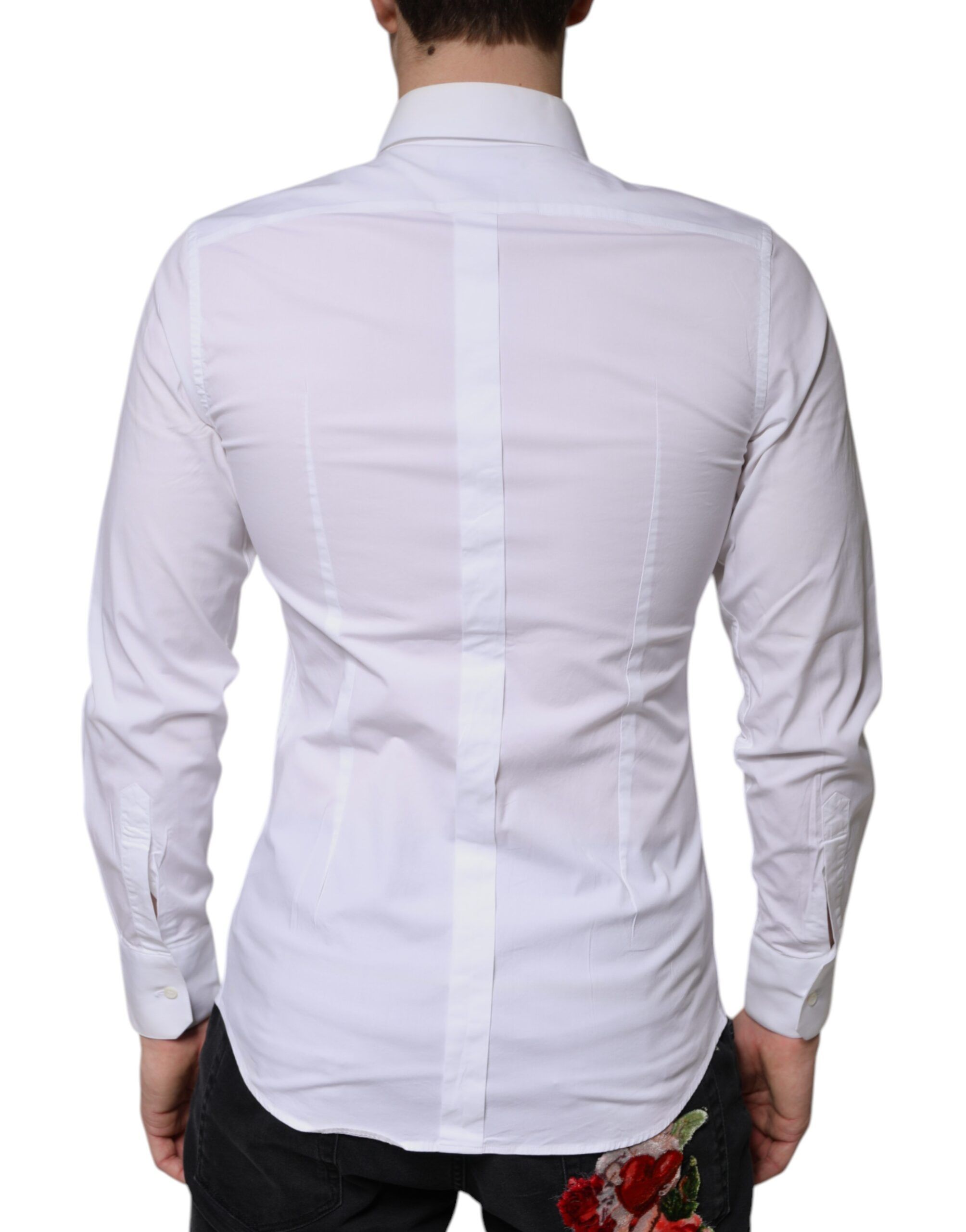 Cotton Formal Men GOLD Dress Men's Shirt (Pre-Owned) - Dolce & Gabbana - Modalova