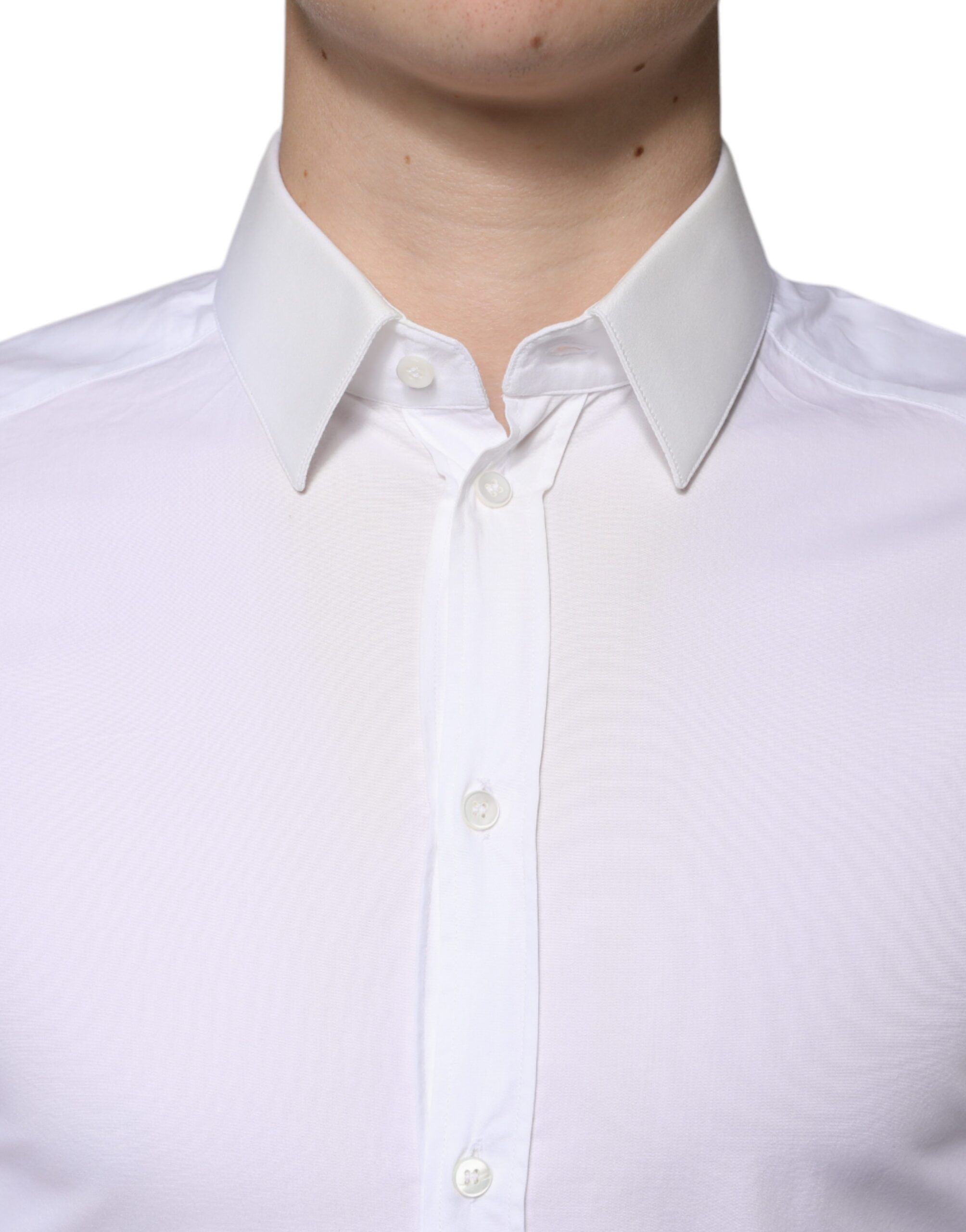 Cotton Formal Men GOLD Dress Men's Shirt (Pre-Owned) - Dolce & Gabbana - Modalova