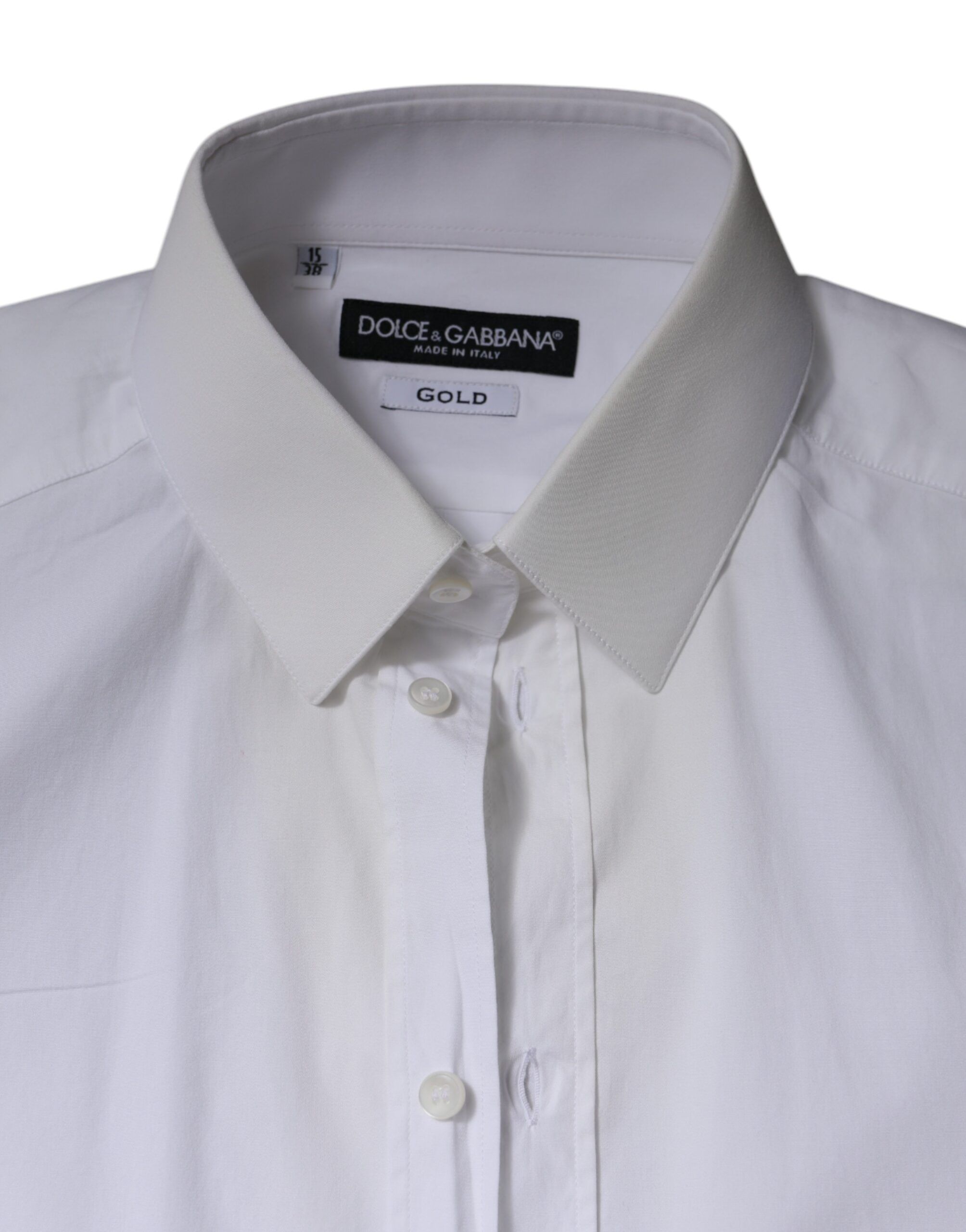 Cotton Formal Men GOLD Dress Men's Shirt (Pre-Owned) - Dolce & Gabbana - Modalova