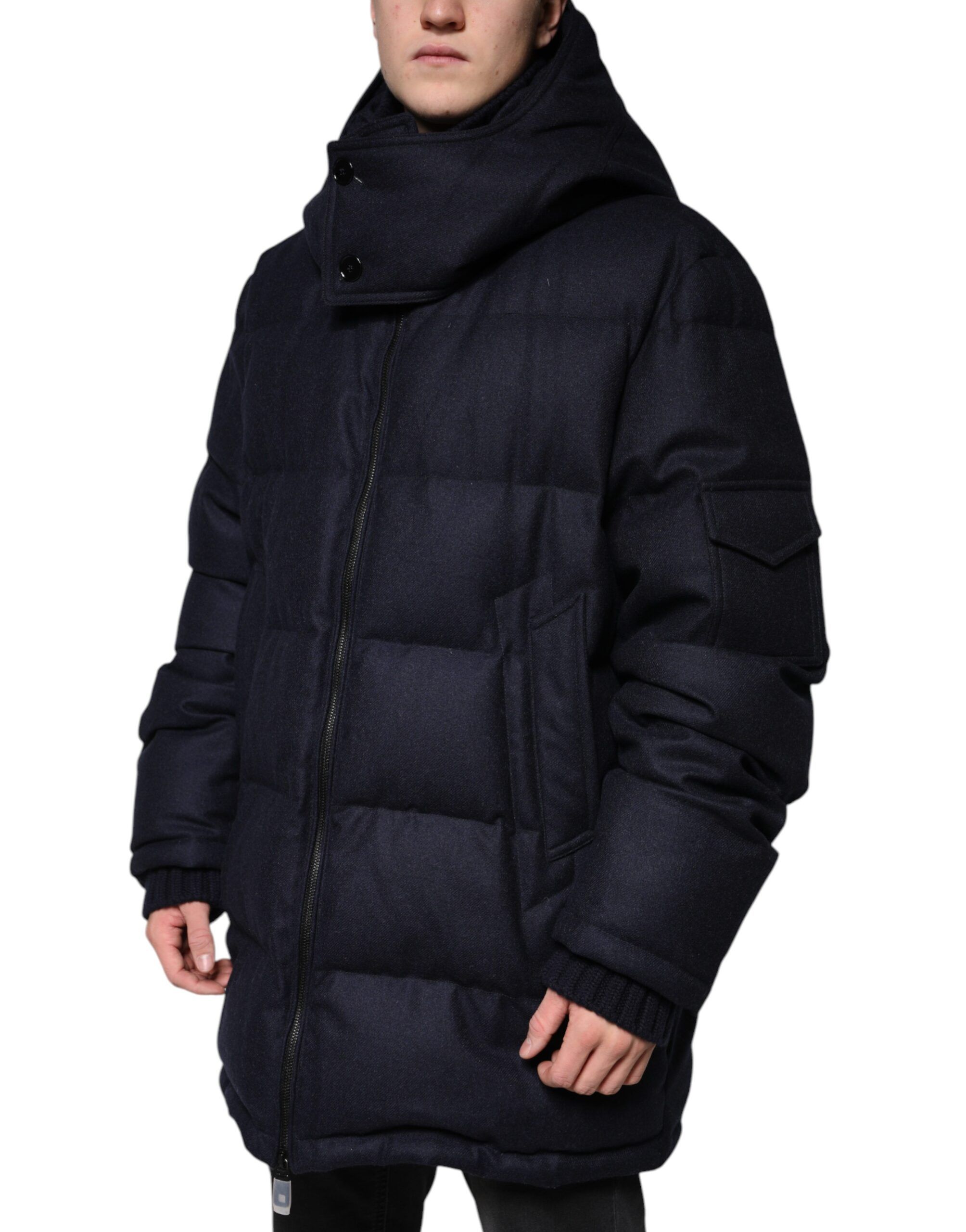 Nylon Hooded Puffer Men Coat Men's Jacket - Dolce & Gabbana - Modalova