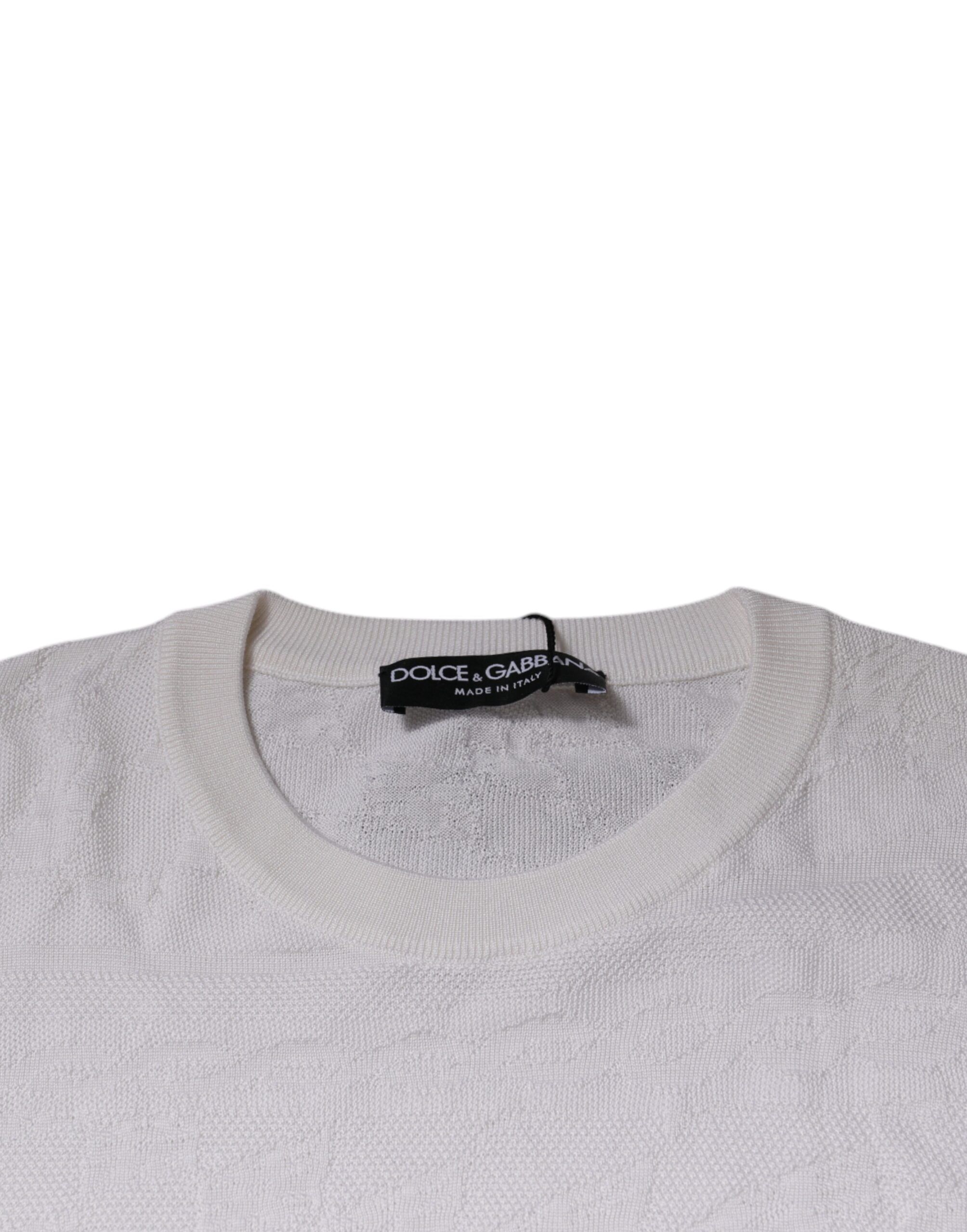 Silk Crew Neck Men Pullover Men's Sweater - Dolce & Gabbana - Modalova