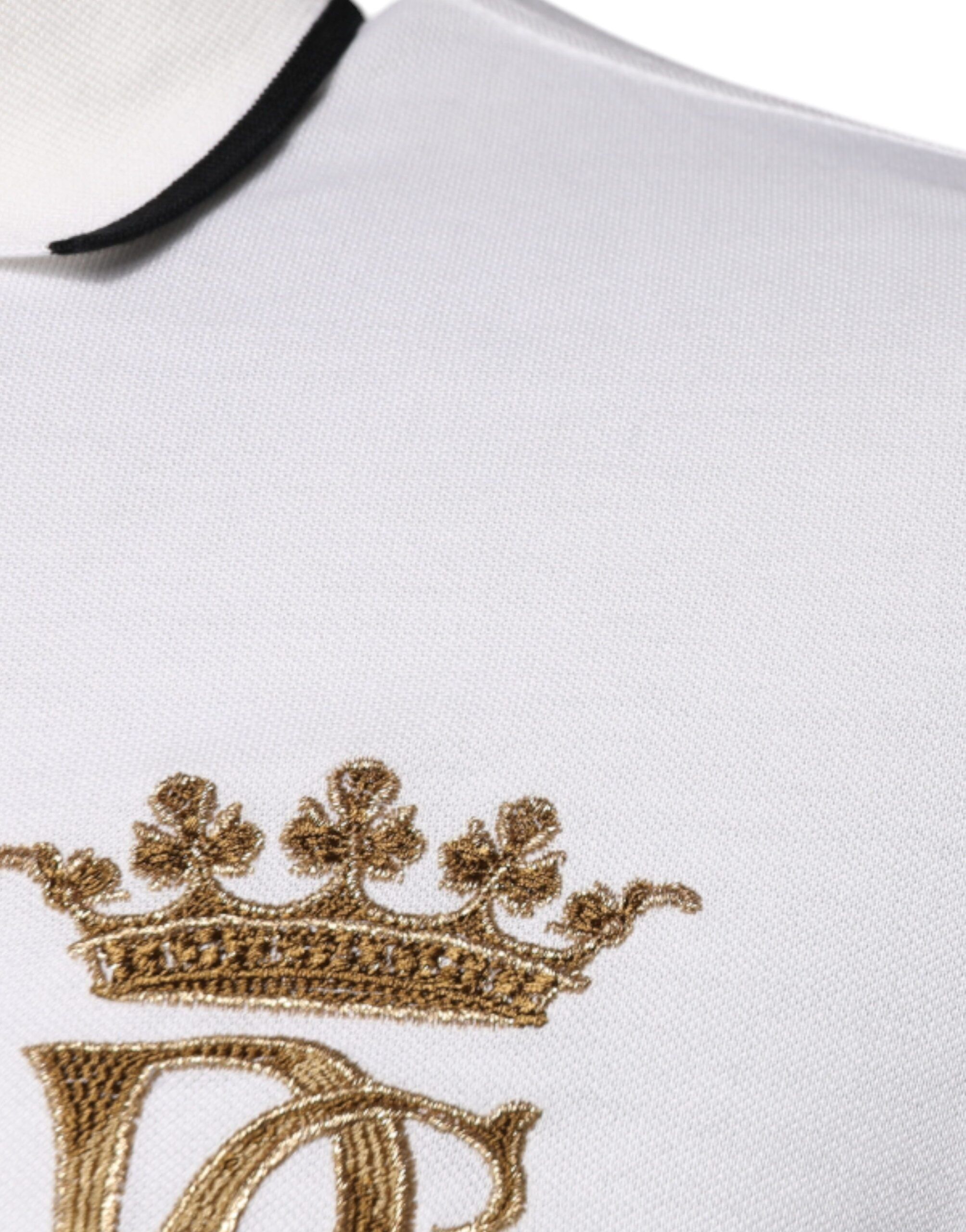 Crown Cotton Collared Polo Men's T-shirt (Pre-Owned) - Dolce & Gabbana - Modalova