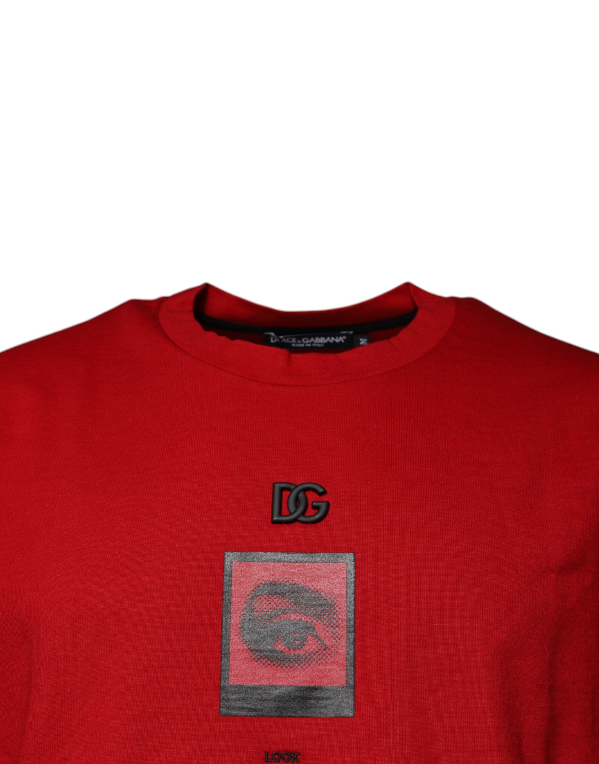 DG Eye Cotton Crew Neck Men's T-shirt - Dolce & Gabbana - Modalova