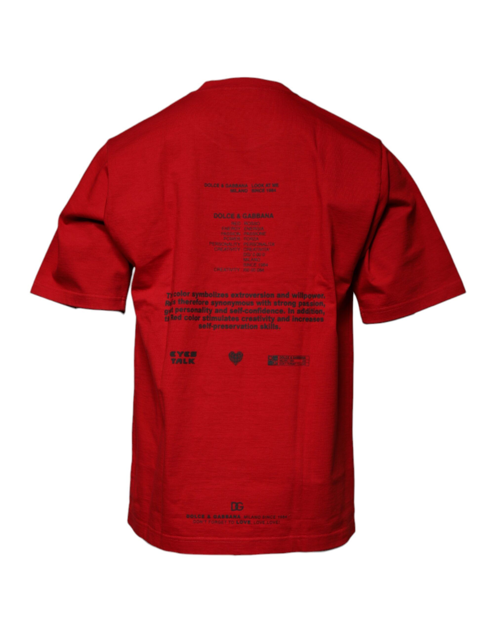 DG Eye Cotton Crew Neck Men's T-shirt - Dolce & Gabbana - Modalova