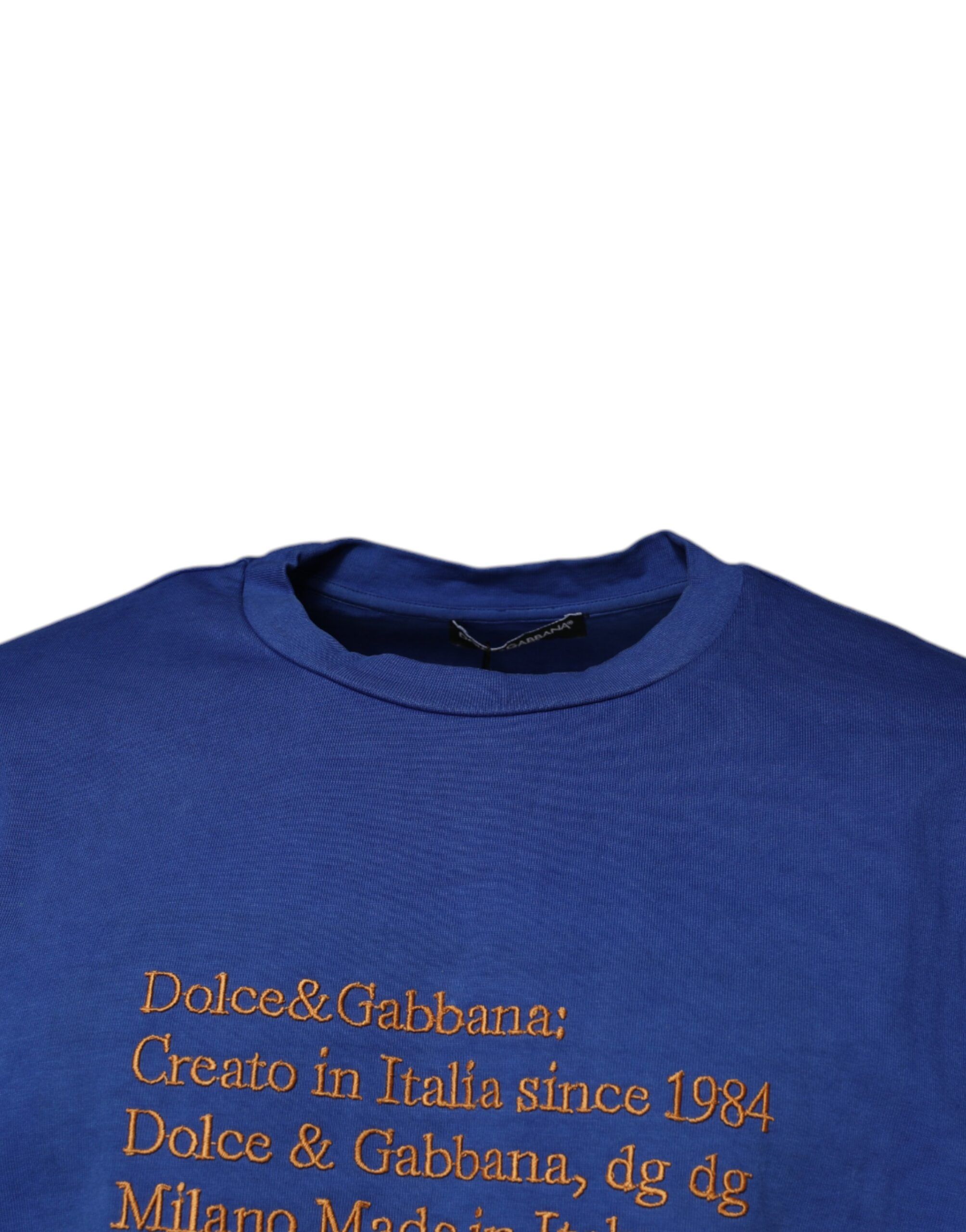 Graphic Print Cotton Crew Neck Men's T-shirt - Dolce & Gabbana - Modalova