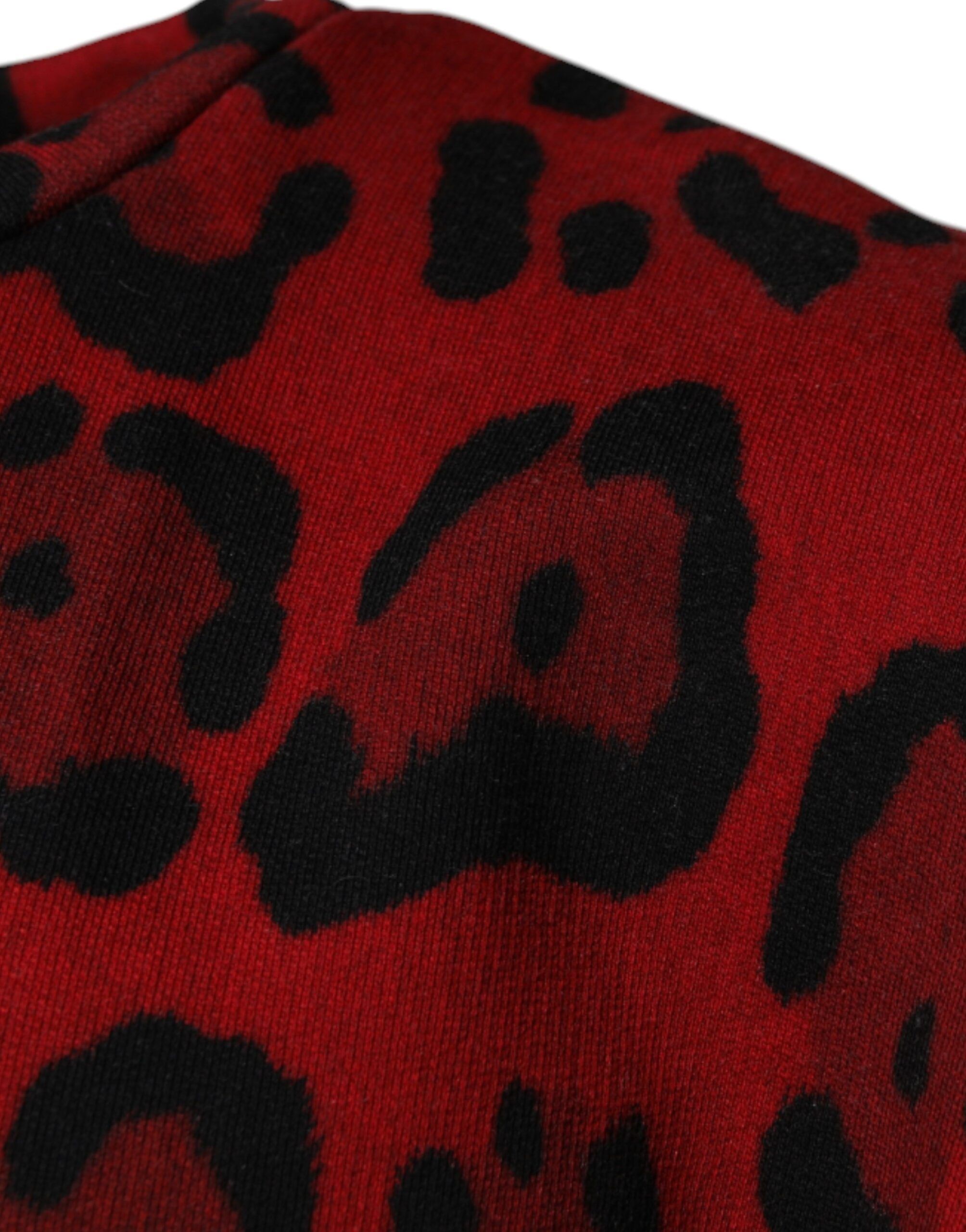 Red Leopard Print Cotton Sleeveless Men's T-shirt - Dolce & Gabbana - Modalova