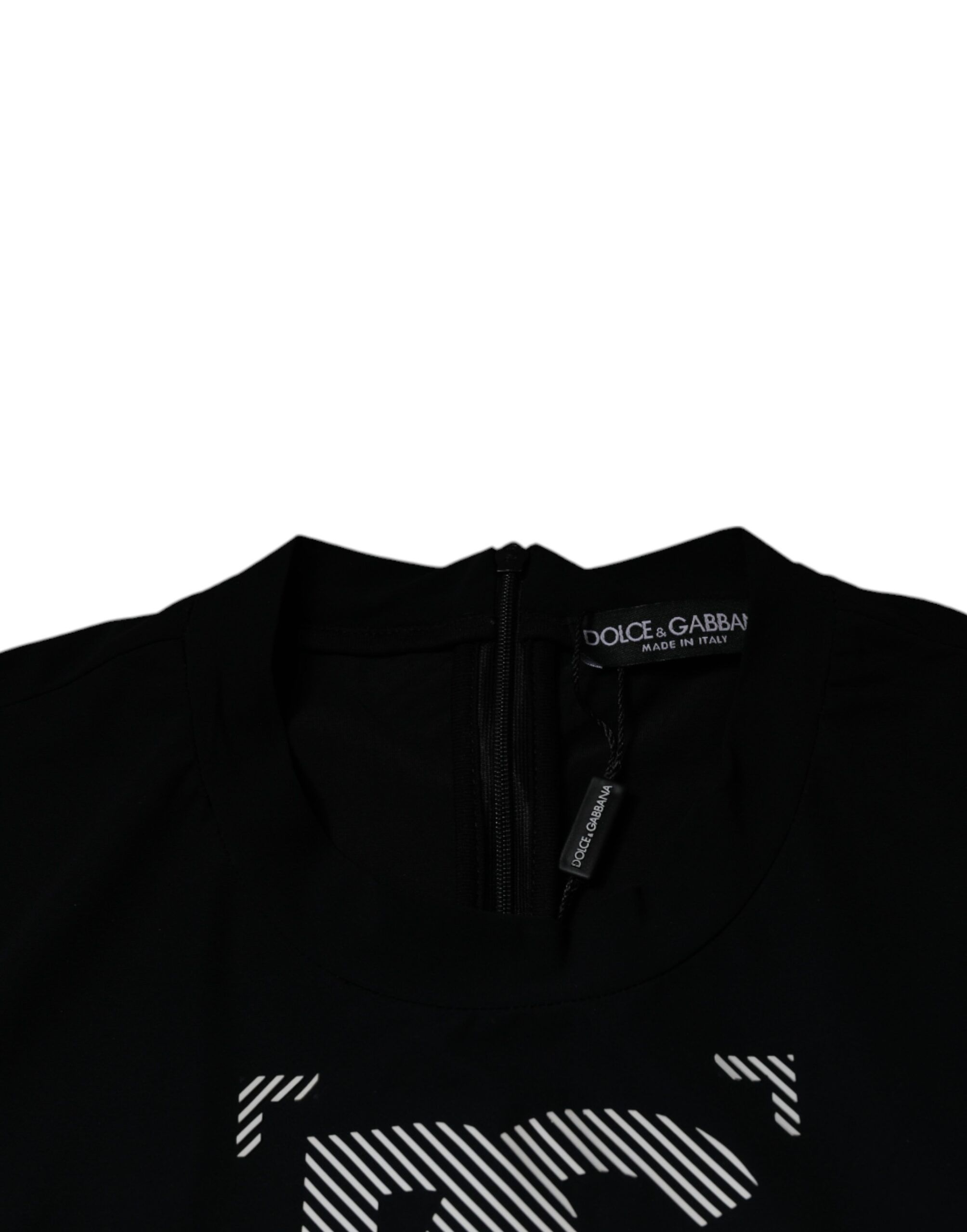 Black Graphic Print Nylon Crew Neck Men's T-shirt (Pre-Owned) - Dolce & Gabbana - Modalova