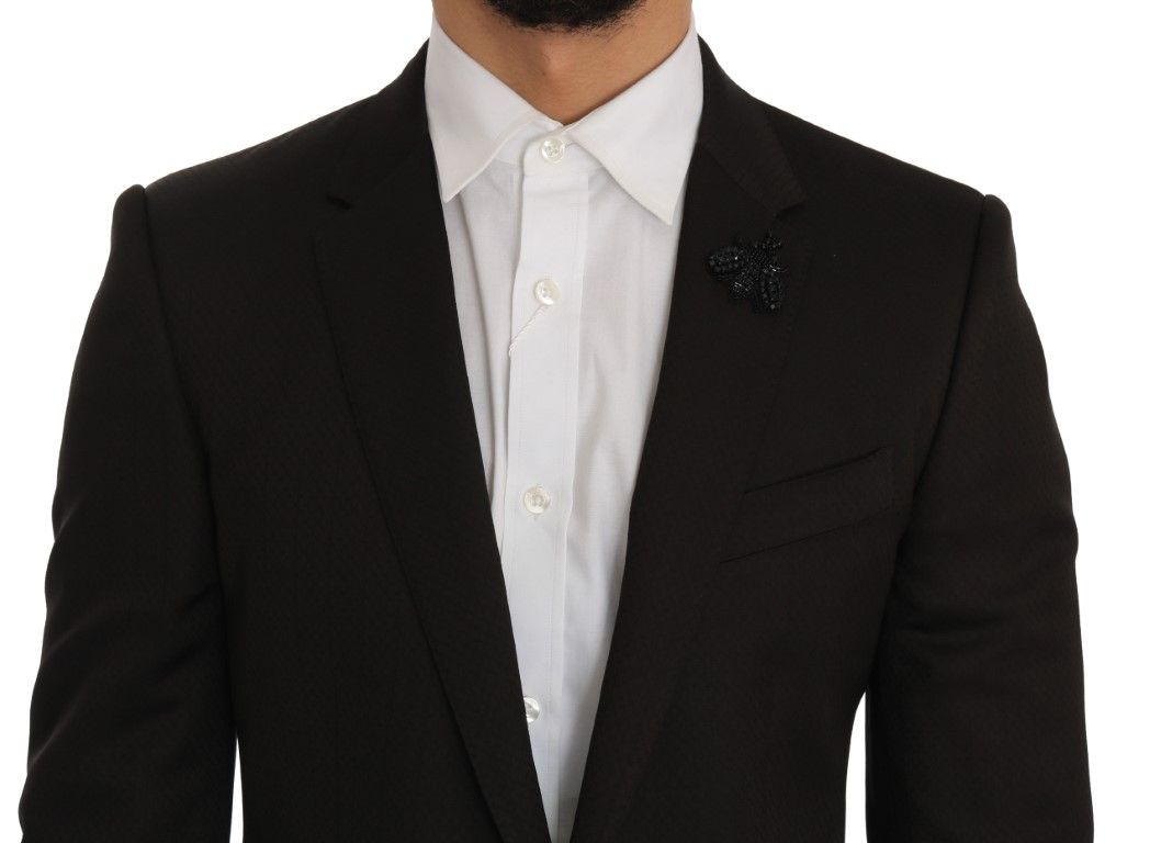 Wool Crystal Bee Slim Fit Men's MARTINI - Dolce & Gabbana - Modalova