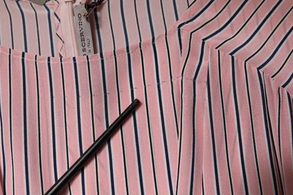 Stripes Silk Long Sleeves Midi Women's Dress (Pre-Owned) - Ermanno Scervino - Modalova