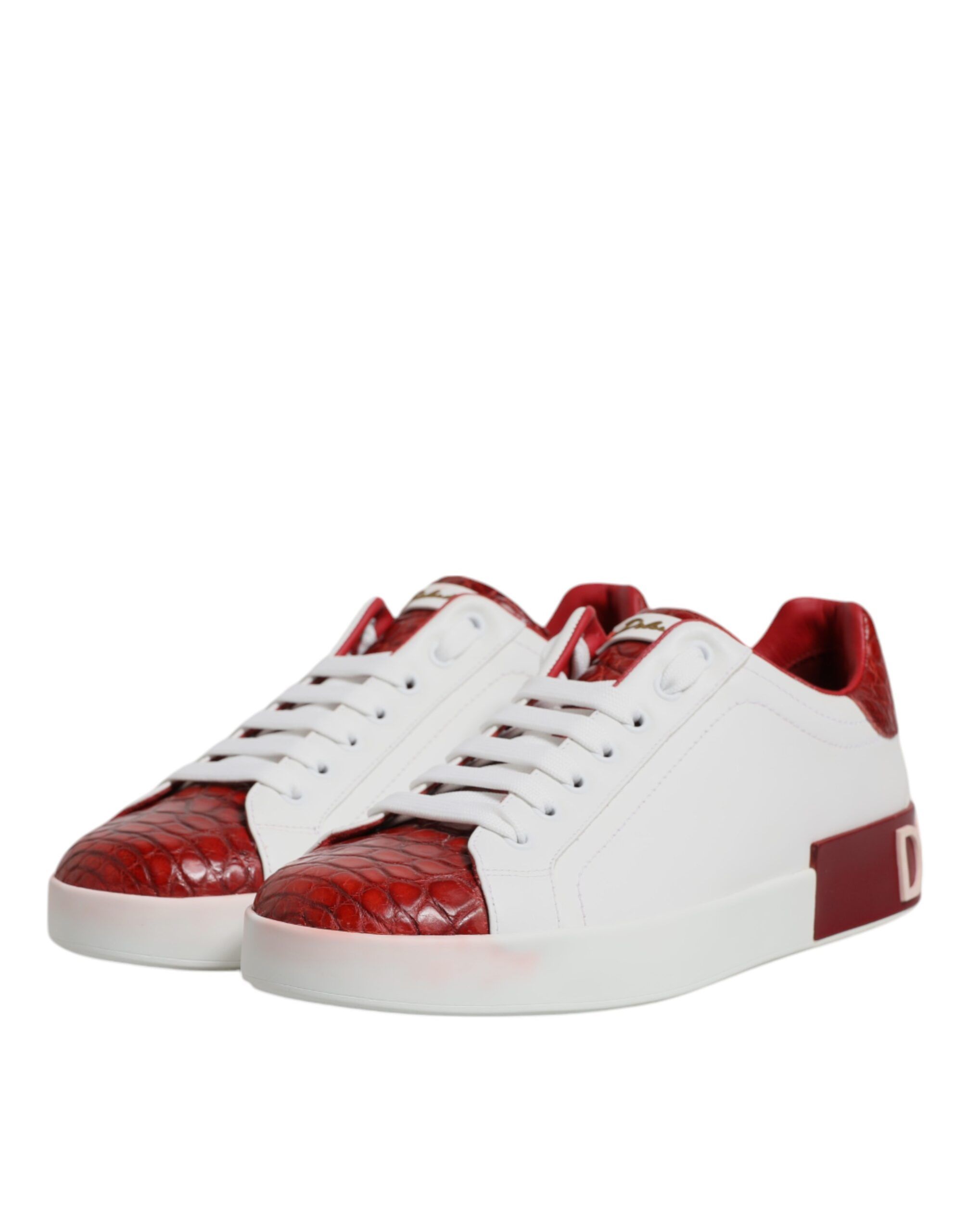 White Red Leather Portofino Men Sneaker Men's Shoes (Pre-Owned) - Dolce & Gabbana - Modalova