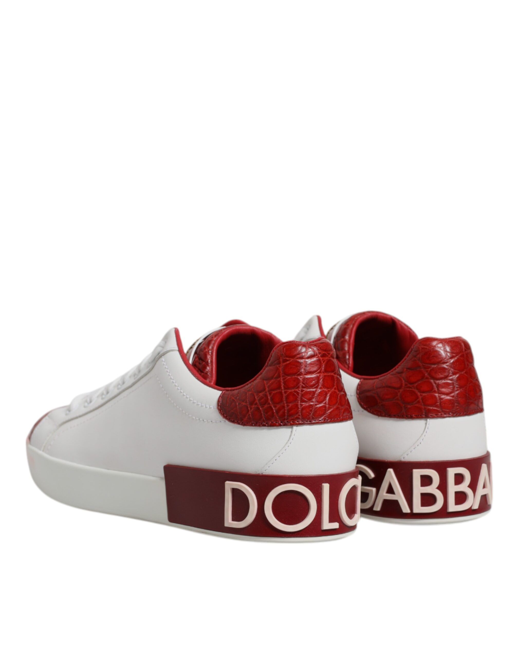 White Red Leather Portofino Men Sneaker Men's Shoes (Pre-Owned) - Dolce & Gabbana - Modalova