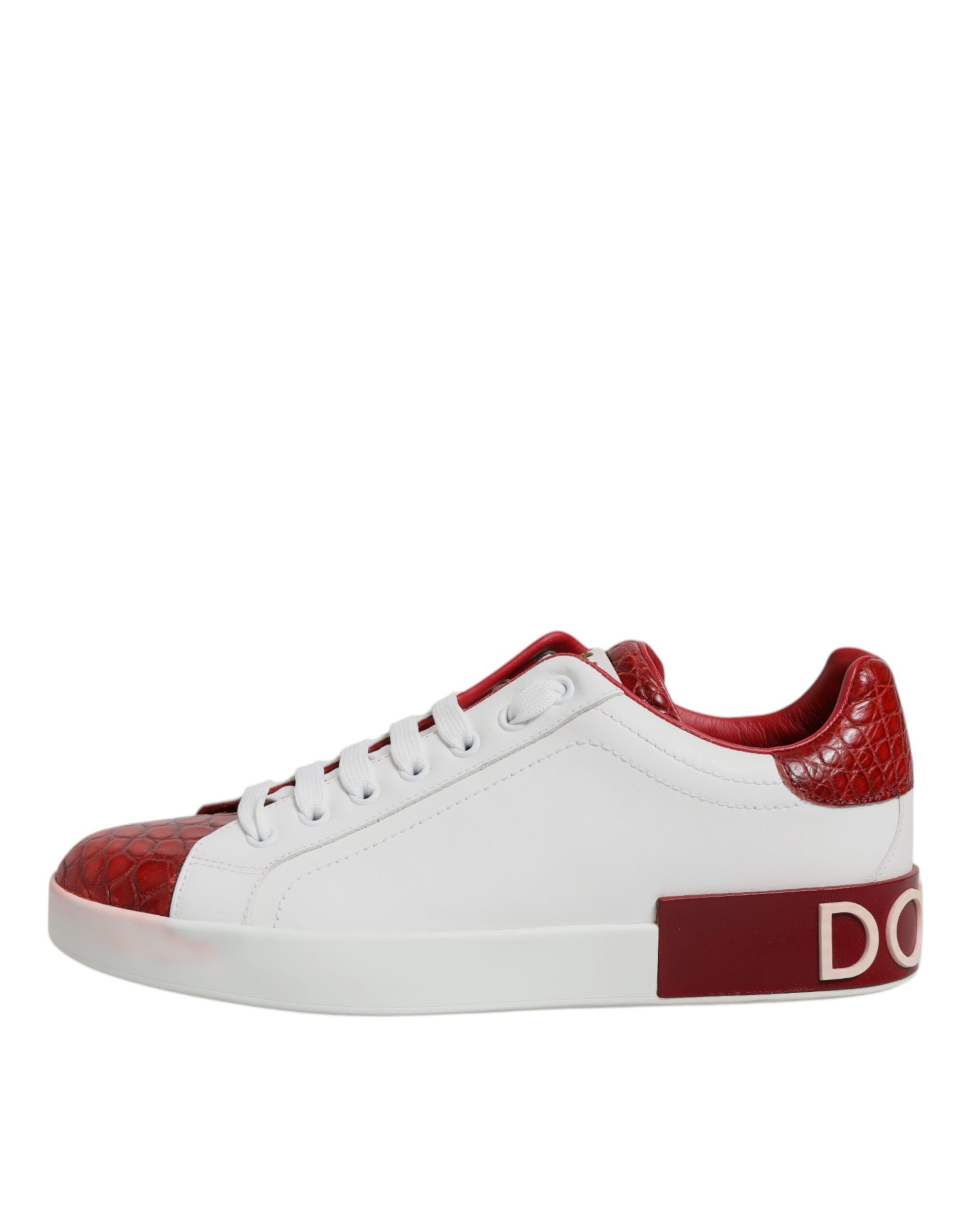 White Red Leather Portofino Men Sneaker Men's Shoes (Pre-Owned) - Dolce & Gabbana - Modalova