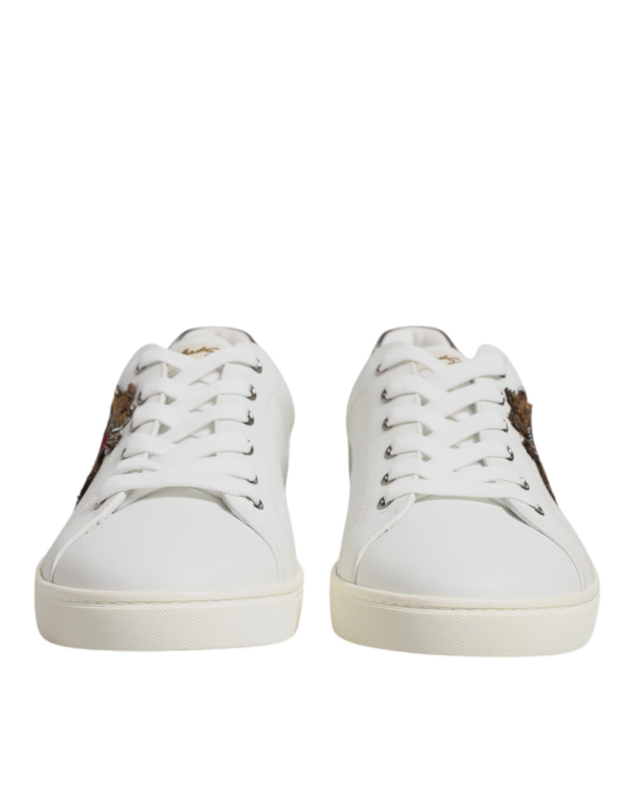 Leather Heart Embellished Sneakers Men's Shoes (Pre-Owned) - Dolce & Gabbana - Modalova