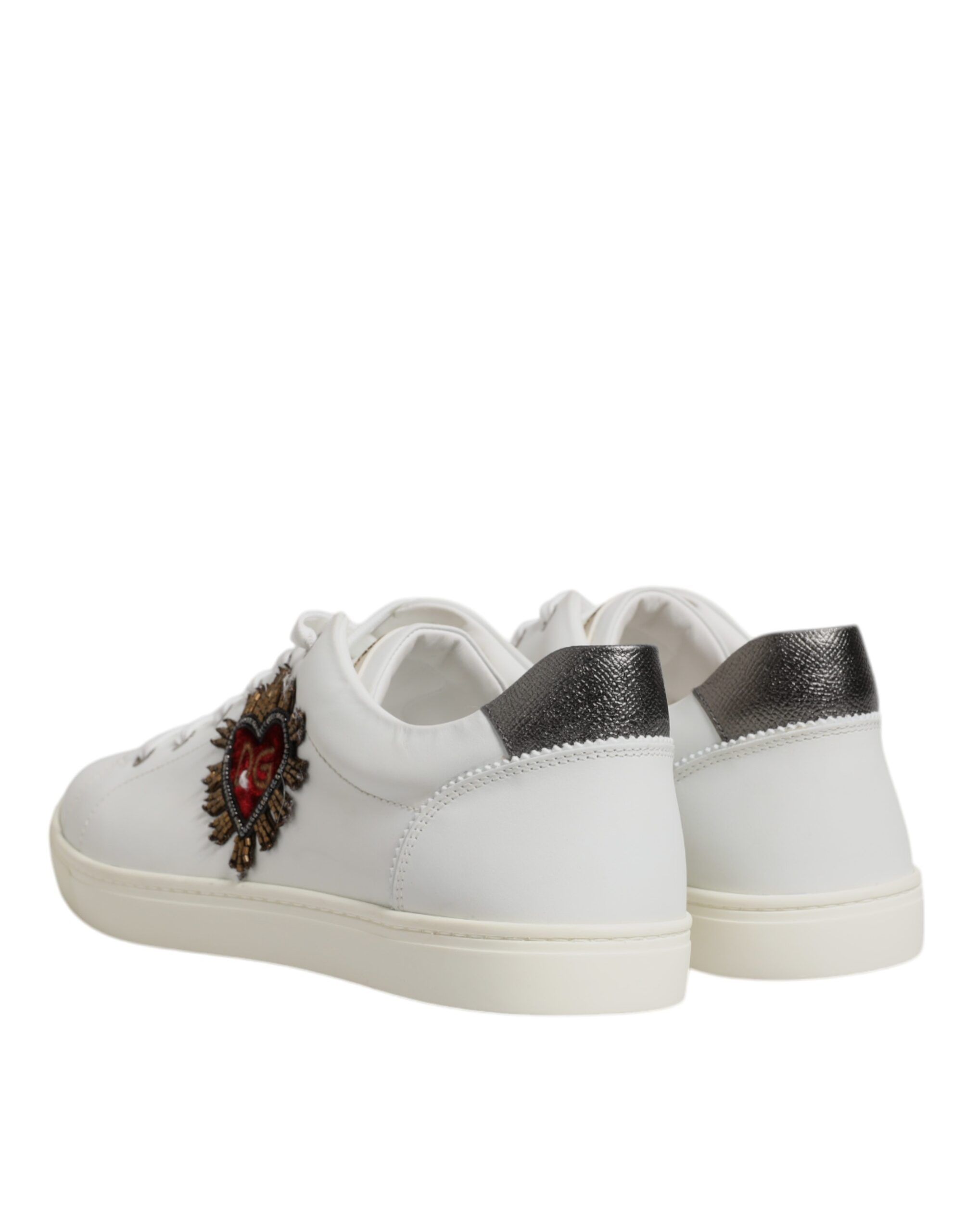 Leather Heart Embellished Sneakers Men's Shoes (Pre-Owned) - Dolce & Gabbana - Modalova