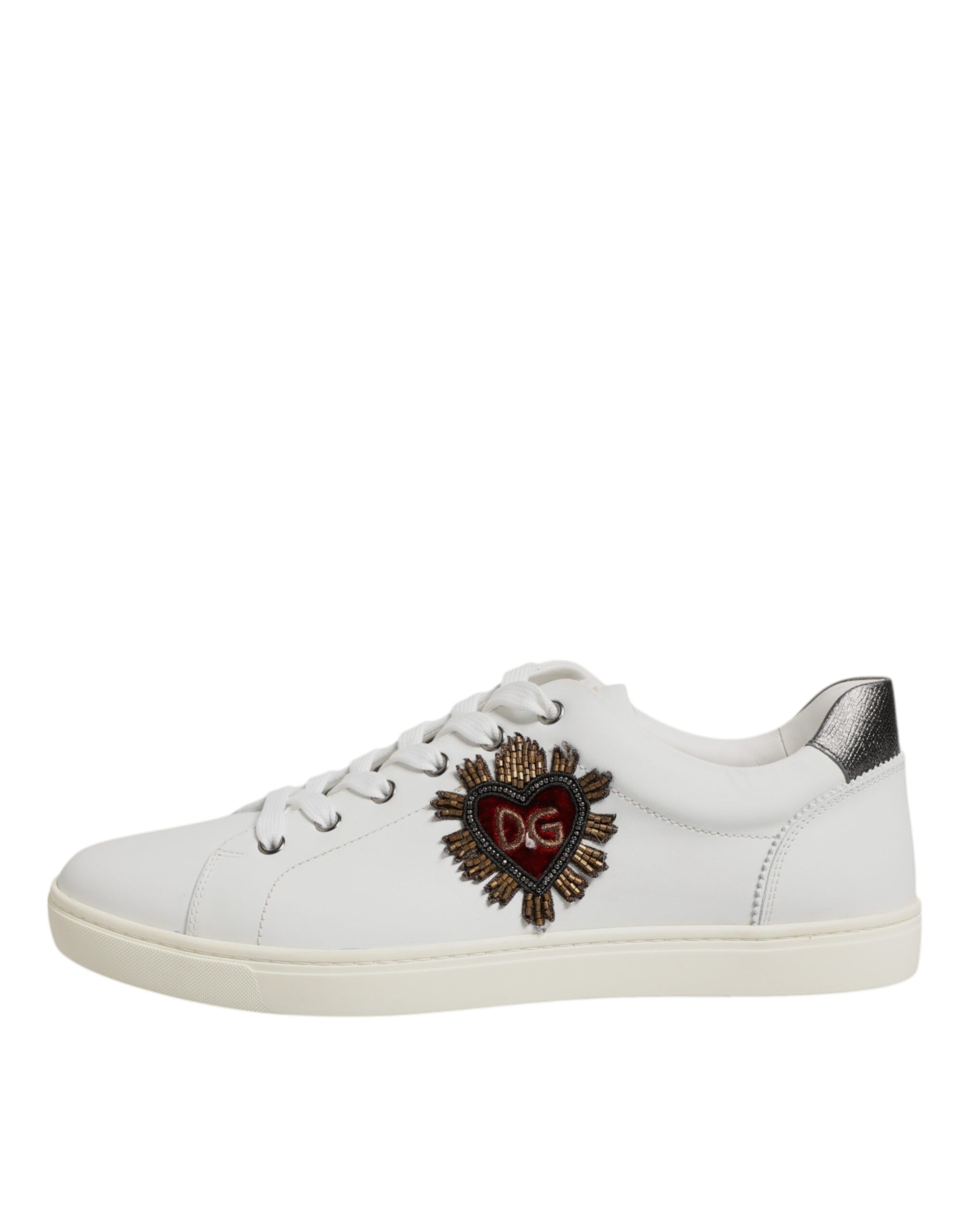 Leather Heart Embellished Sneakers Men's Shoes (Pre-Owned) - Dolce & Gabbana - Modalova
