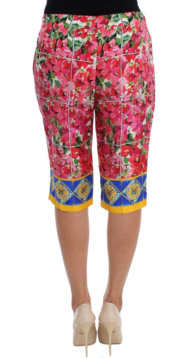 Floral Knee Capris Shorts Women's Pants - Dolce & Gabbana - Modalova