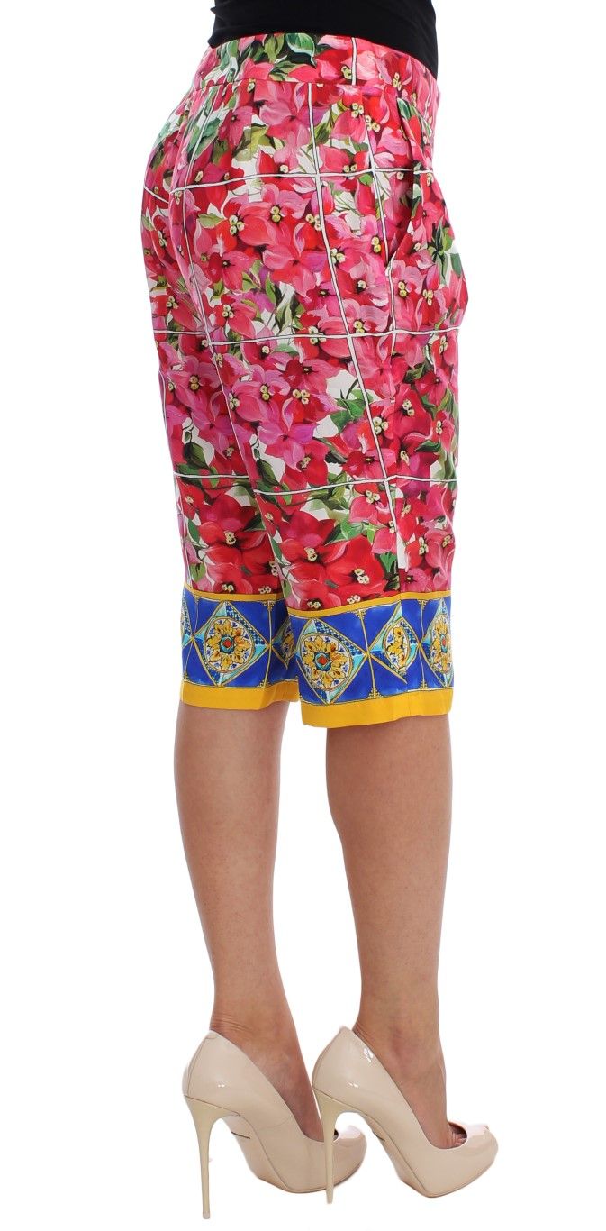 Floral Knee Capris Shorts Women's Pants - Dolce & Gabbana - Modalova