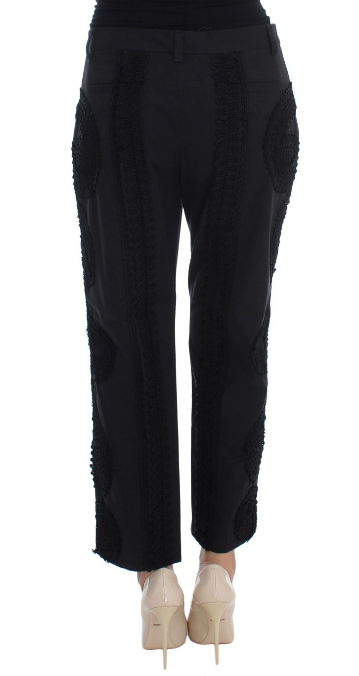 Cotton Stretch Torero Capris Women's Pants - Dolce & Gabbana - Modalova