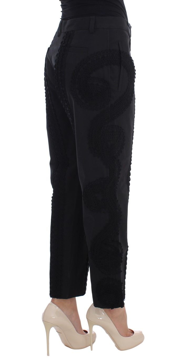 Cotton Stretch Torero Capris Women's Pants - Dolce & Gabbana - Modalova