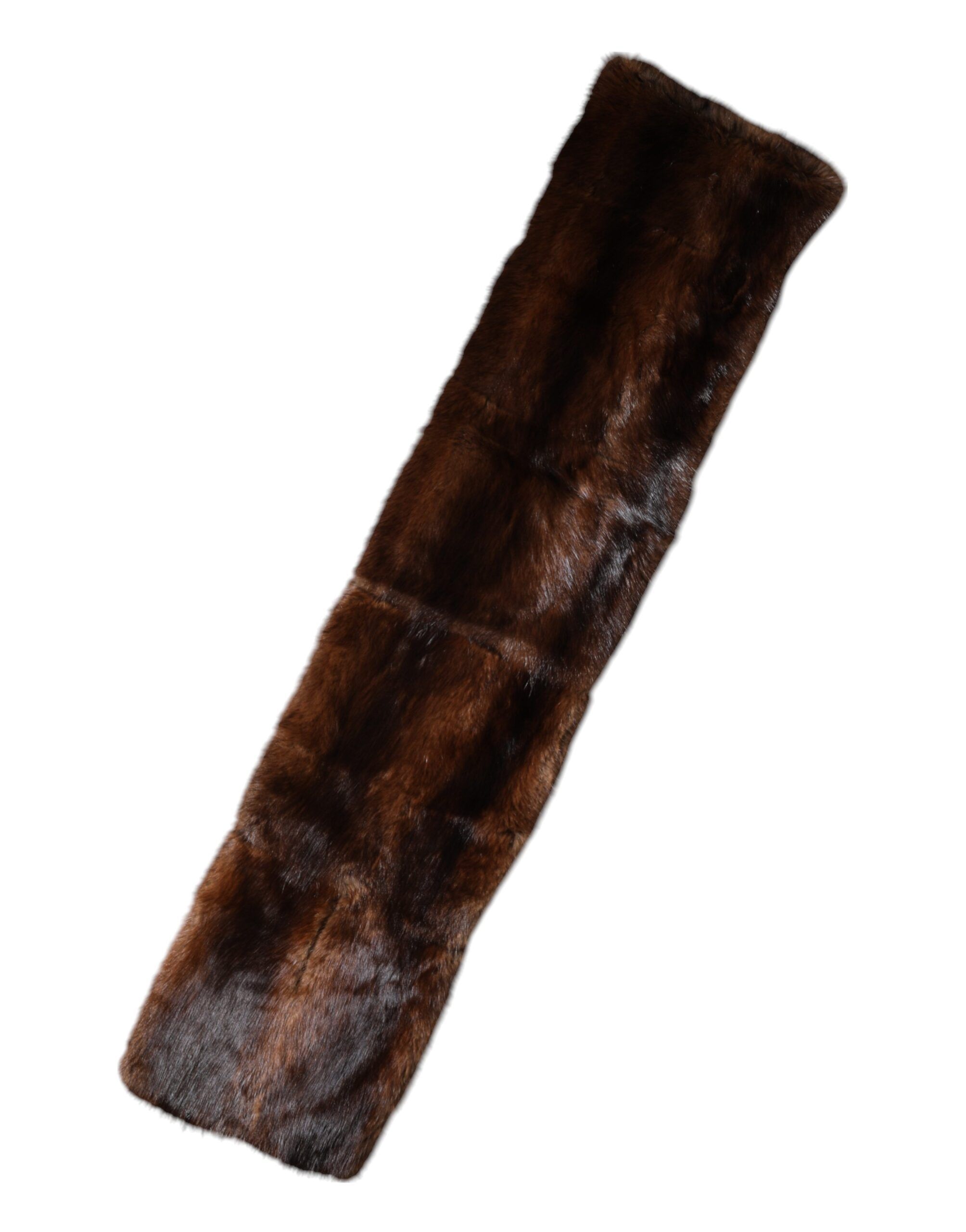 Black Brown Stripe Fur Shawl Wrap Women's Scarf - Dolce & Gabbana - Modalova