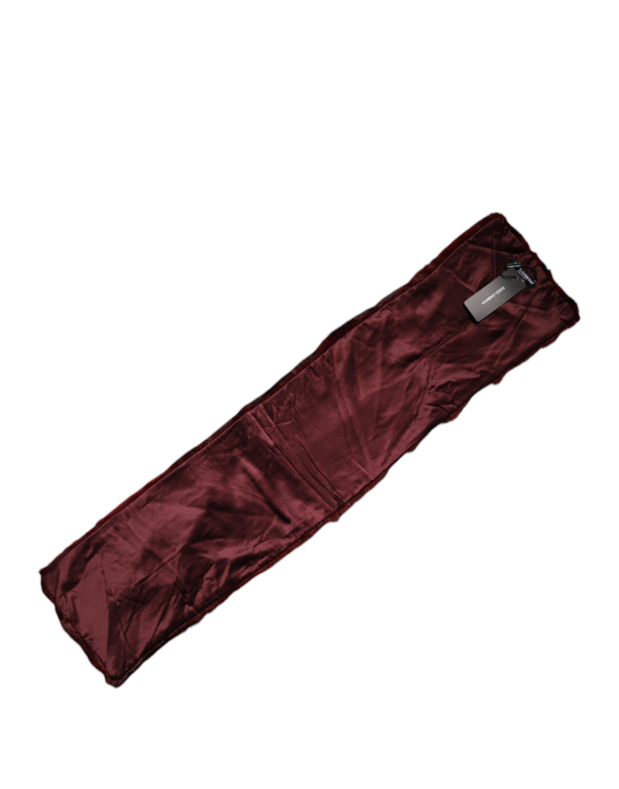 Black Red Stripe Fur Shawl Neck Wrap Women's Scarf - Dolce & Gabbana - Modalova