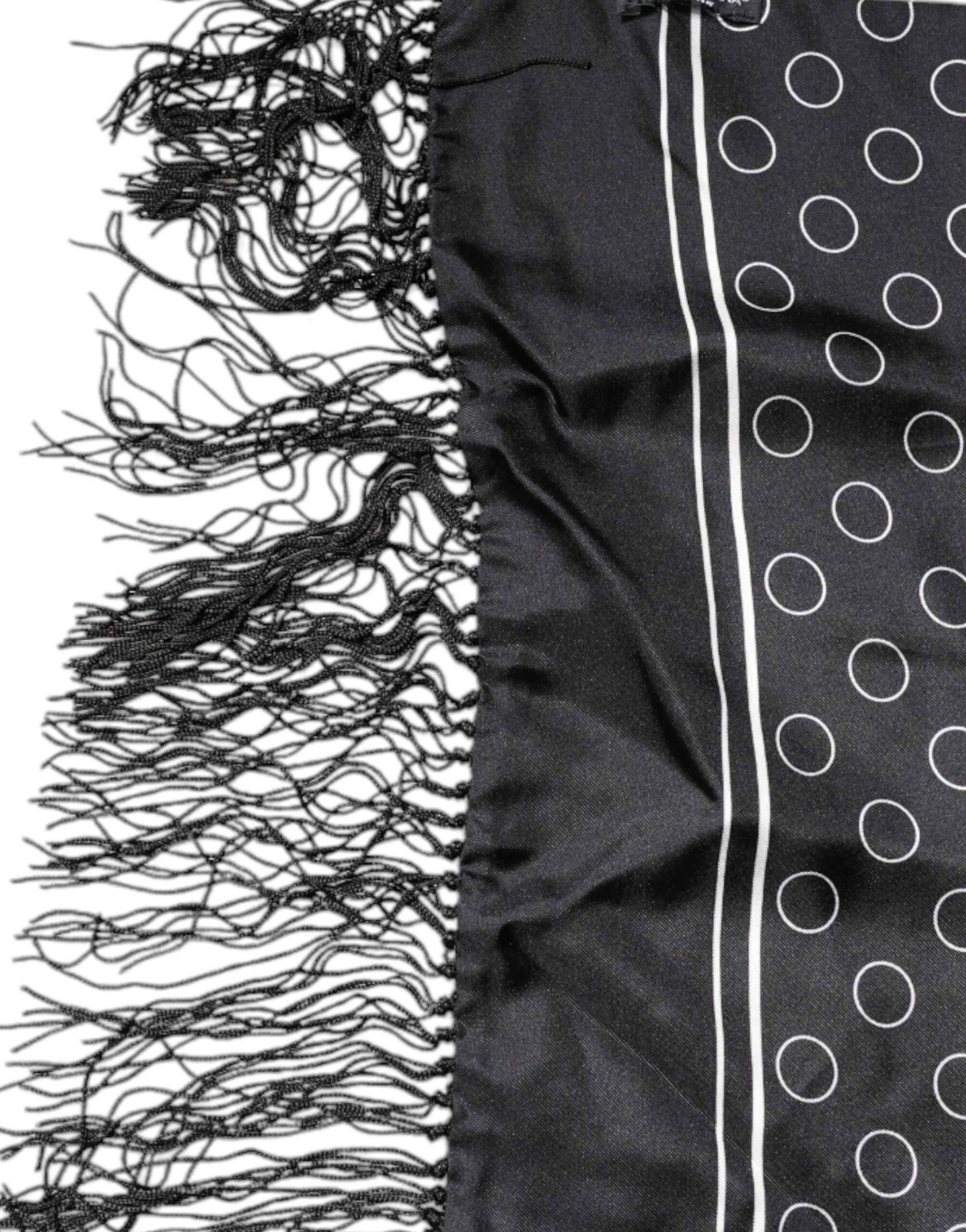 Circles Silk Fringes Shawl Wrap Men's Scarf (Pre-Owned) - Dolce & Gabbana - Modalova