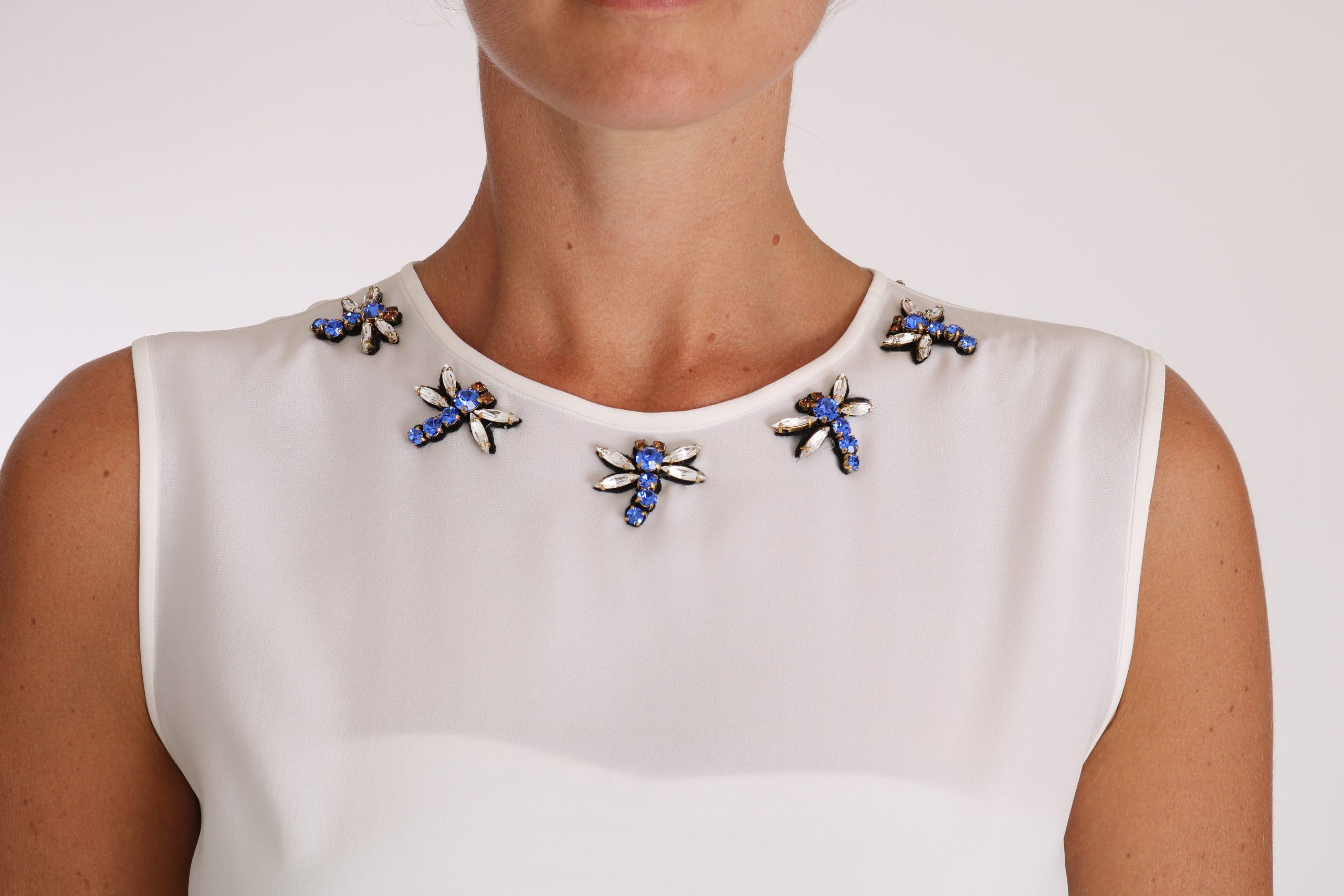 Silk Crystal Embellished Fly Women's T-shirt - Dolce & Gabbana - Modalova