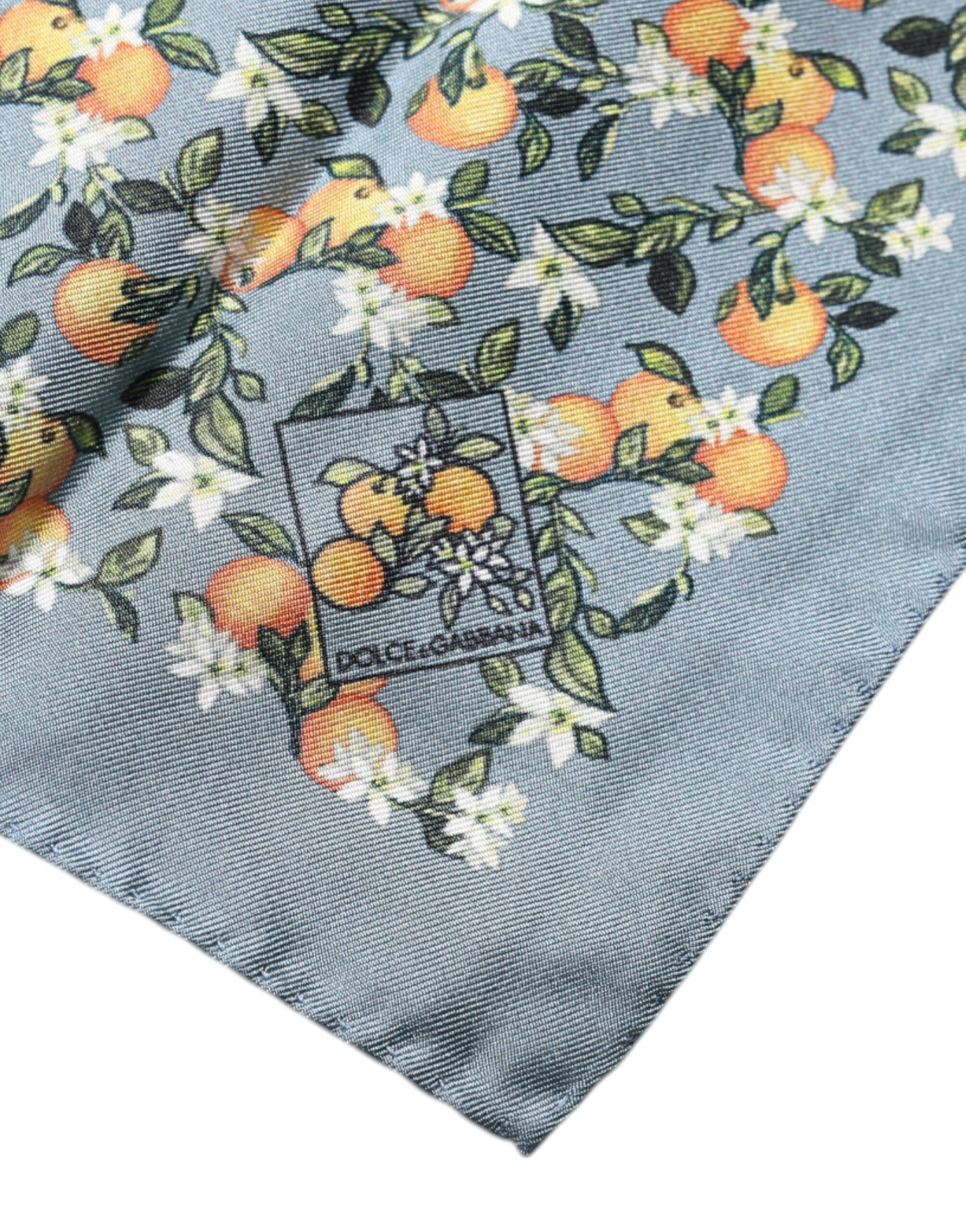 Oranges Silk Square Handkerchief Men's Scarf - Dolce & Gabbana - Modalova