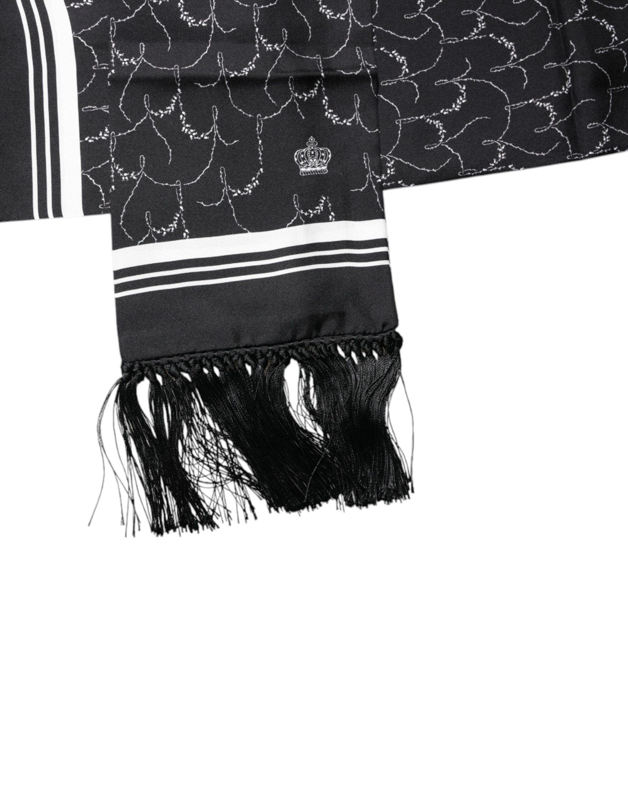 Patterned Skinny Fringes Shawl Men's Scarf - Dolce & Gabbana - Modalova