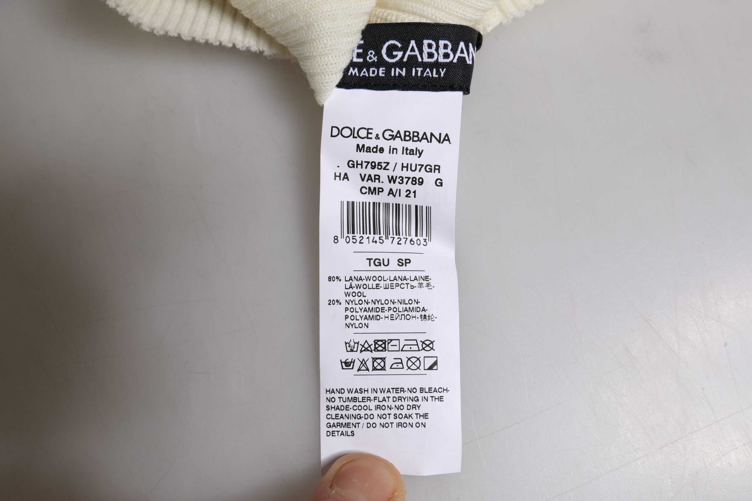 Wool Blend Knitted Beanie Men's Cap - Dolce & Gabbana - Modalova