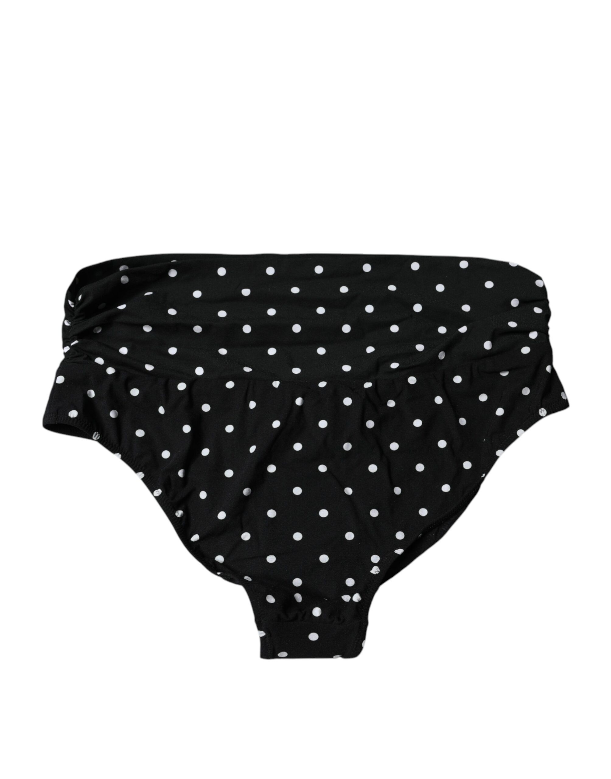Black Polka Dot Swimsuit Bikini Bottom Women's Swimwear - Dolce & Gabbana - Modalova