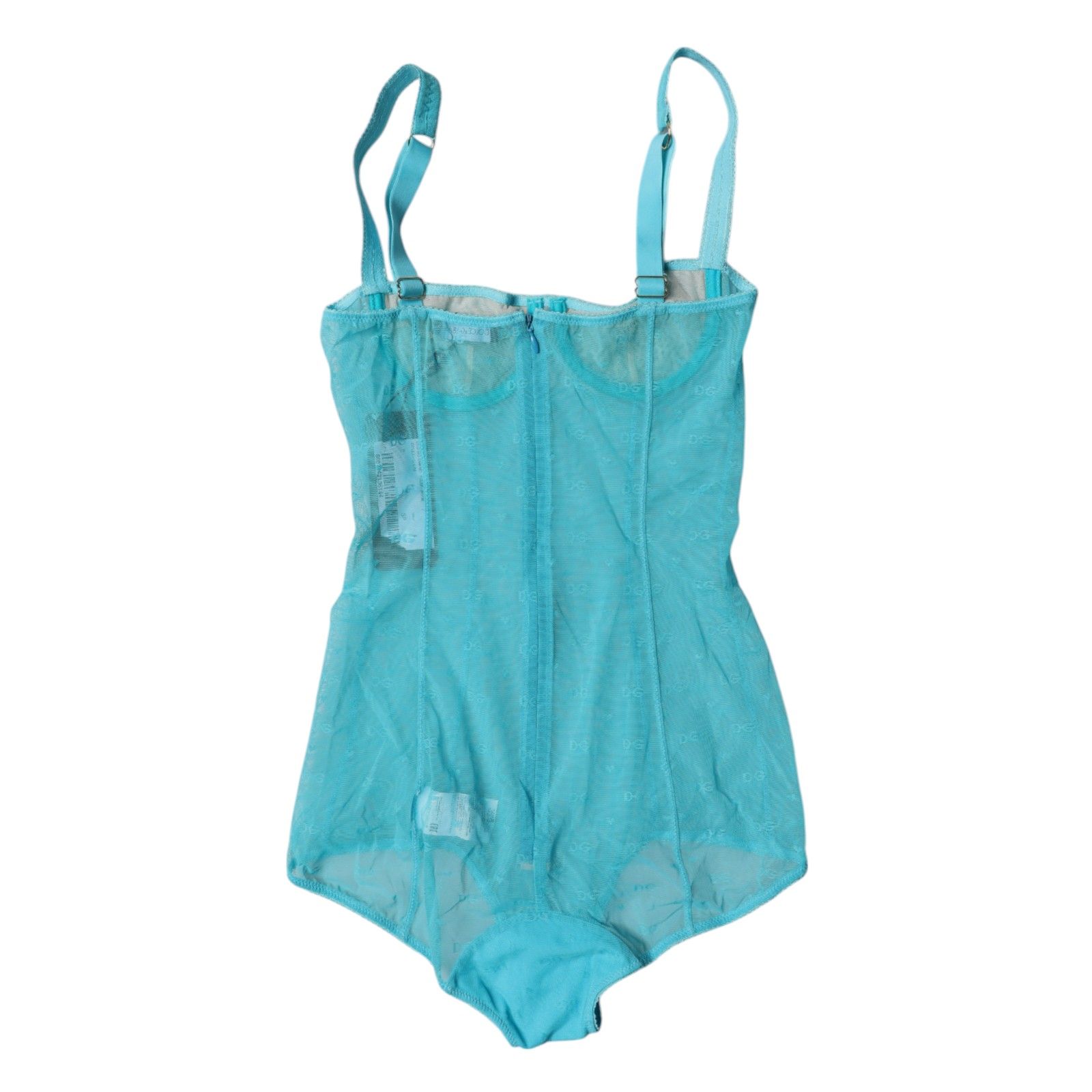 Blue Tulle Balconette Bra Bodysuit Women's Underwear - Dolce & Gabbana - Modalova