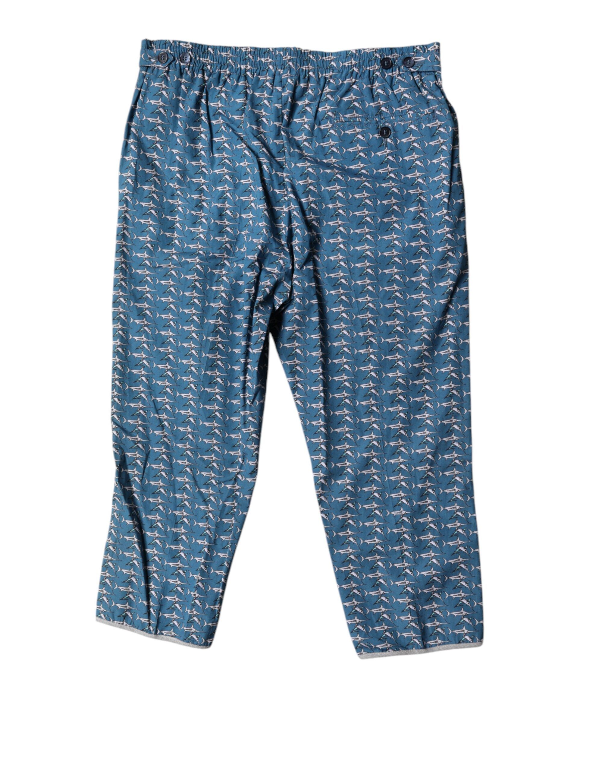 Shark Print Cropped Beachwear Men's Swimwear - Dolce & Gabbana - Modalova