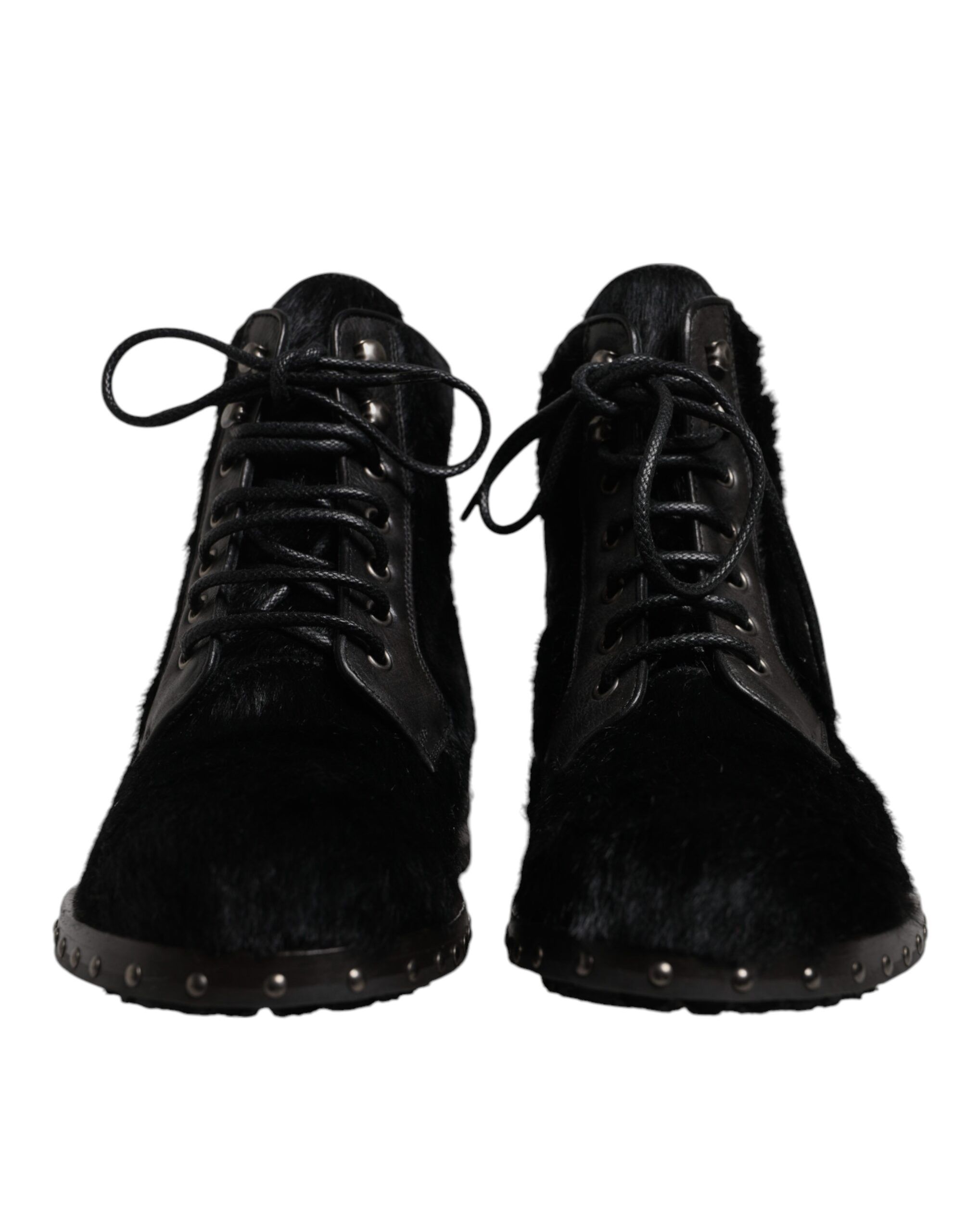 Pony Style Leather Mid Calf Boots Men's Shoes - Dolce & Gabbana - Modalova