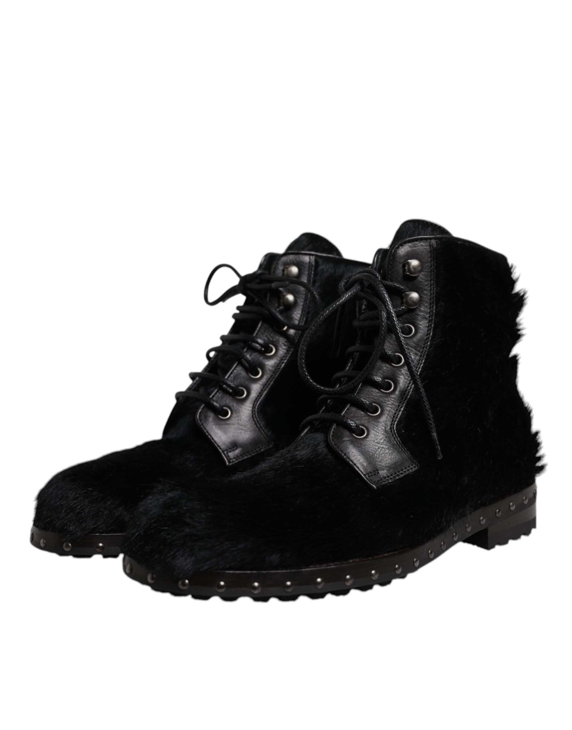 Pony Style Leather Mid Calf Boots Men's Shoes - Dolce & Gabbana - Modalova