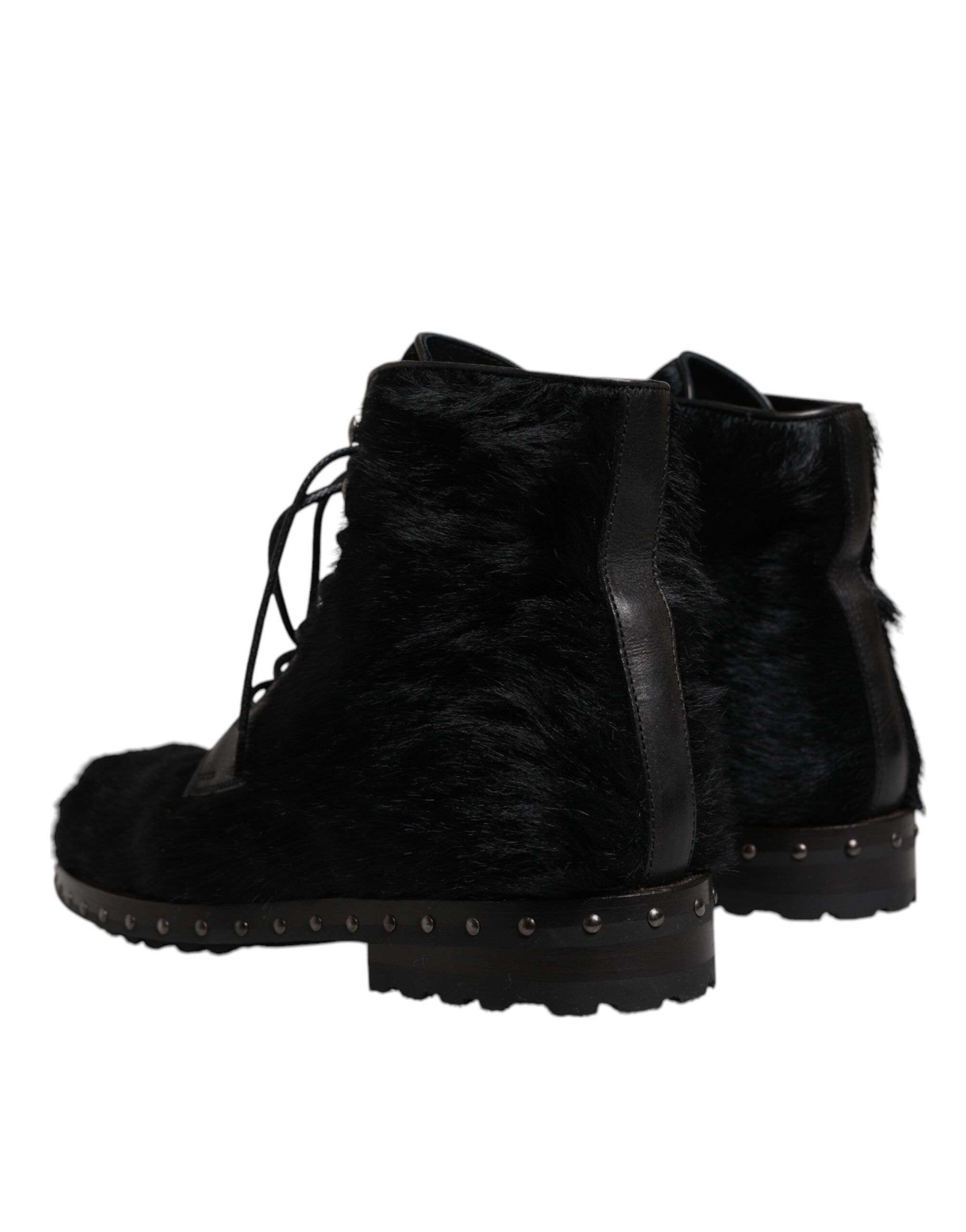 Pony Style Leather Mid Calf Boots Men's Shoes - Dolce & Gabbana - Modalova