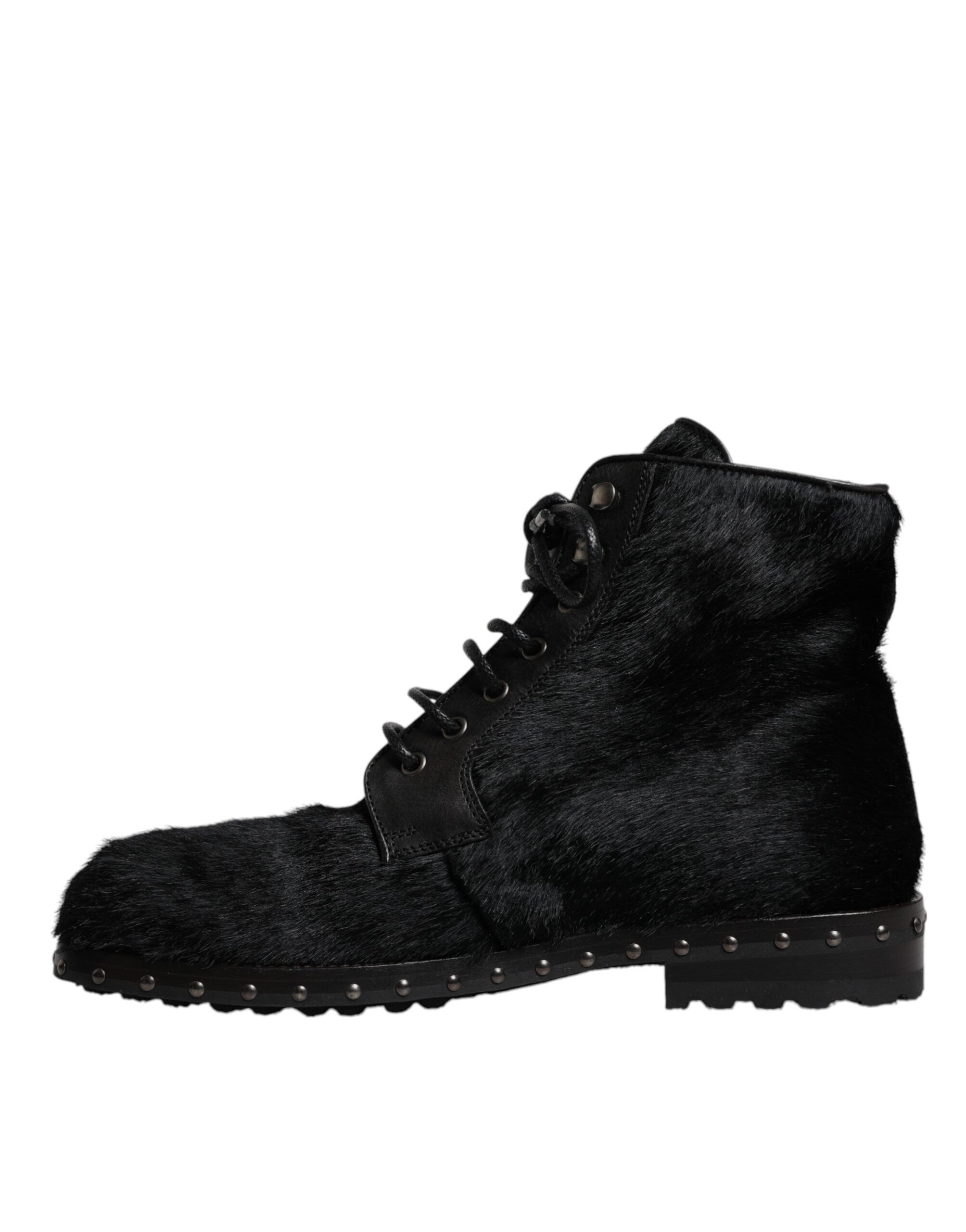 Pony Style Leather Mid Calf Boots Men's Shoes - Dolce & Gabbana - Modalova