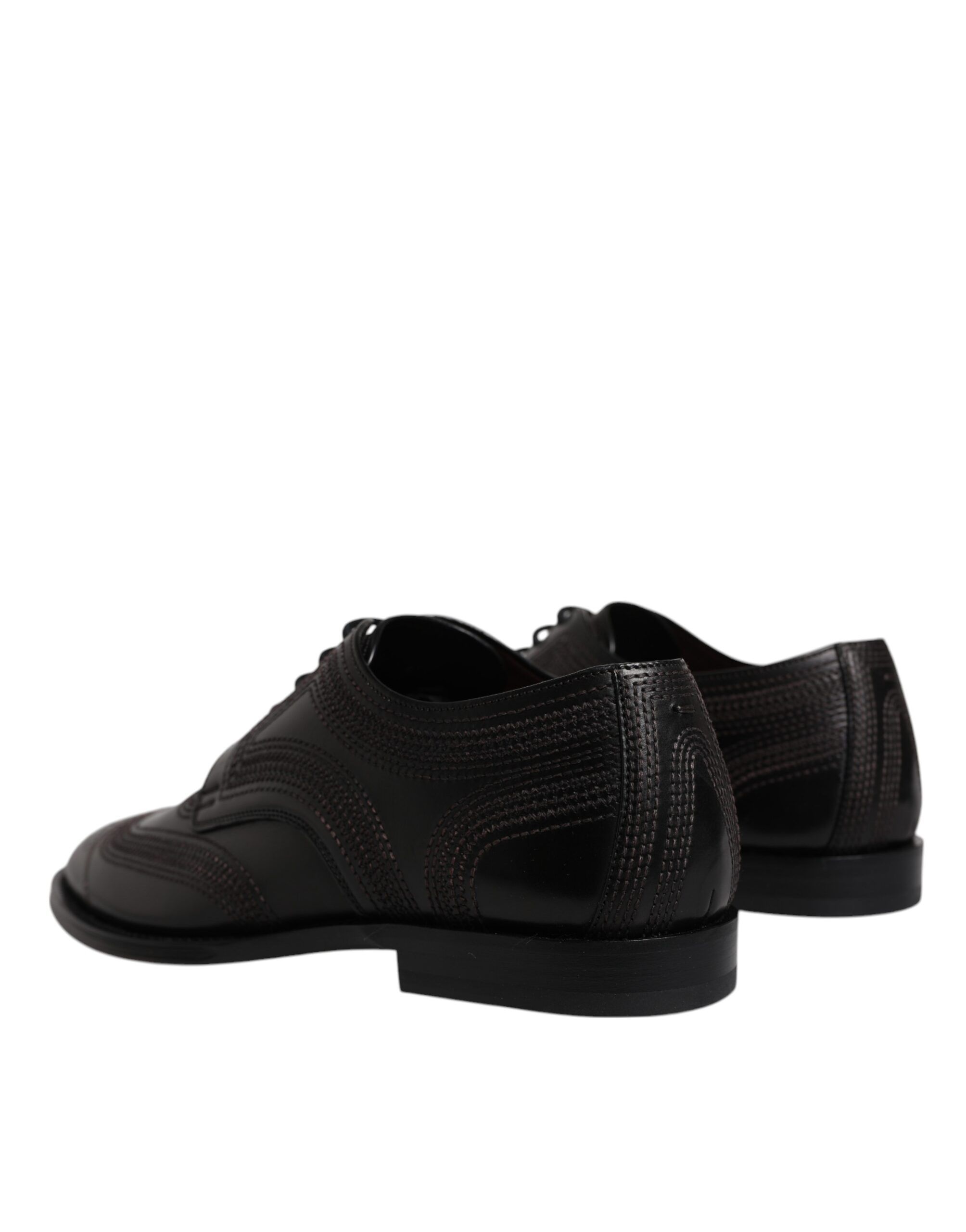 Embroidered Classic Leather Derby Dress Men's Shoes - Dolce & Gabbana - Modalova