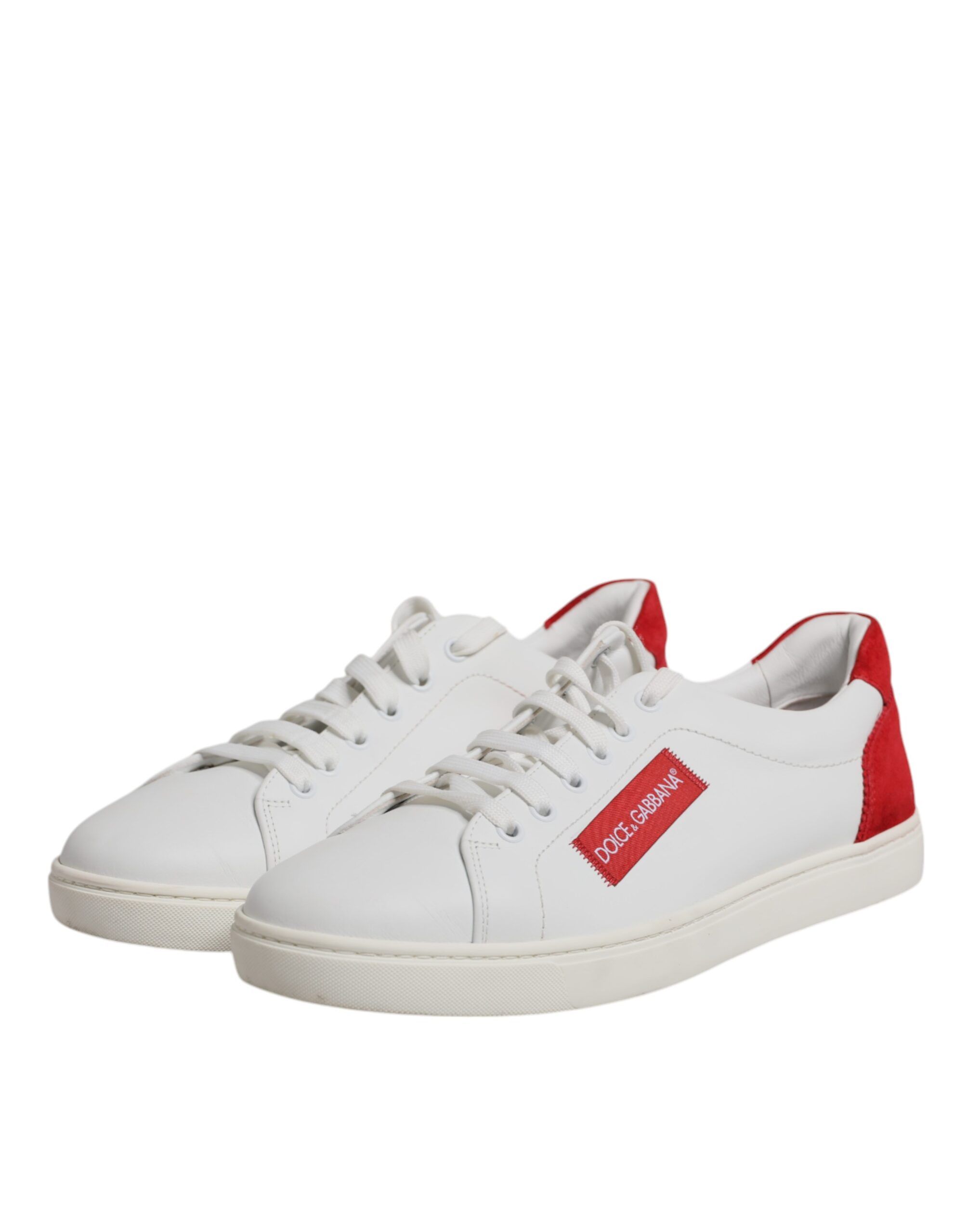 White Suede Leather Low Top Sneakers Men's Shoes (Pre-Owned) - Dolce & Gabbana - Modalova