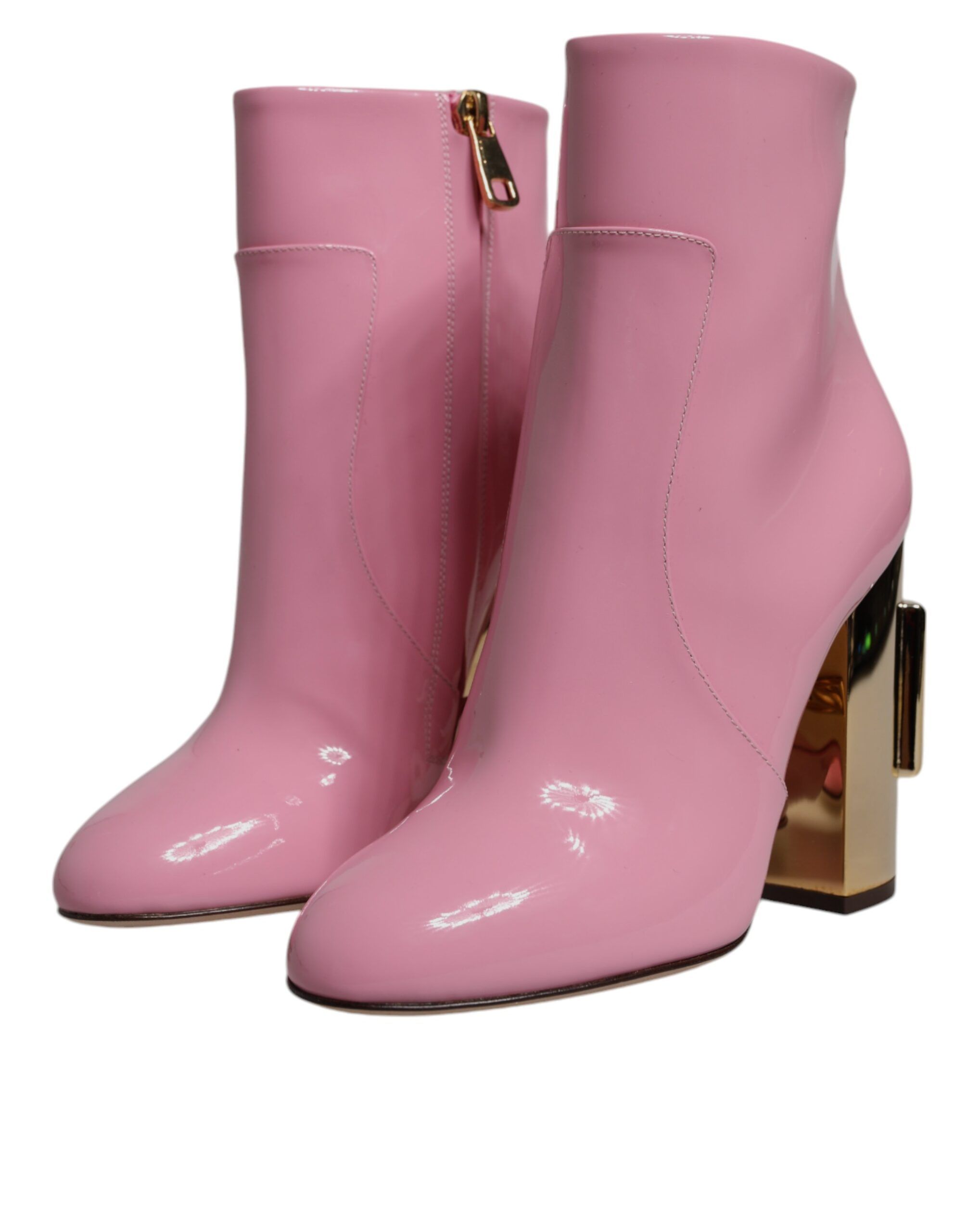 Patent Leather Heel Mid Calf Boots Women's Shoes (Pre-Owned) - Dolce & Gabbana - Modalova