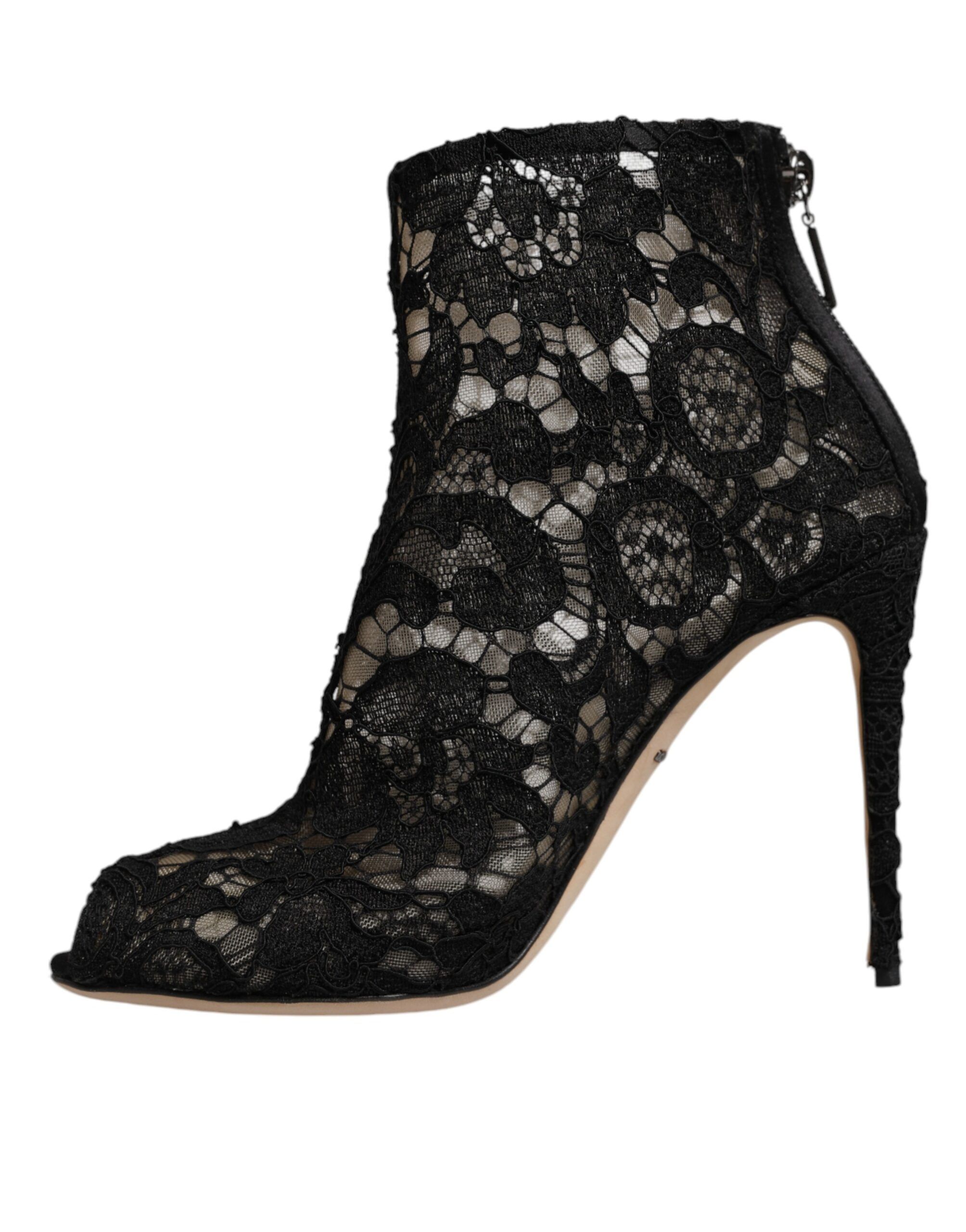 Floral Lace Heels Ankle Boots Women's Shoes (Pre-Owned) - Dolce & Gabbana - Modalova